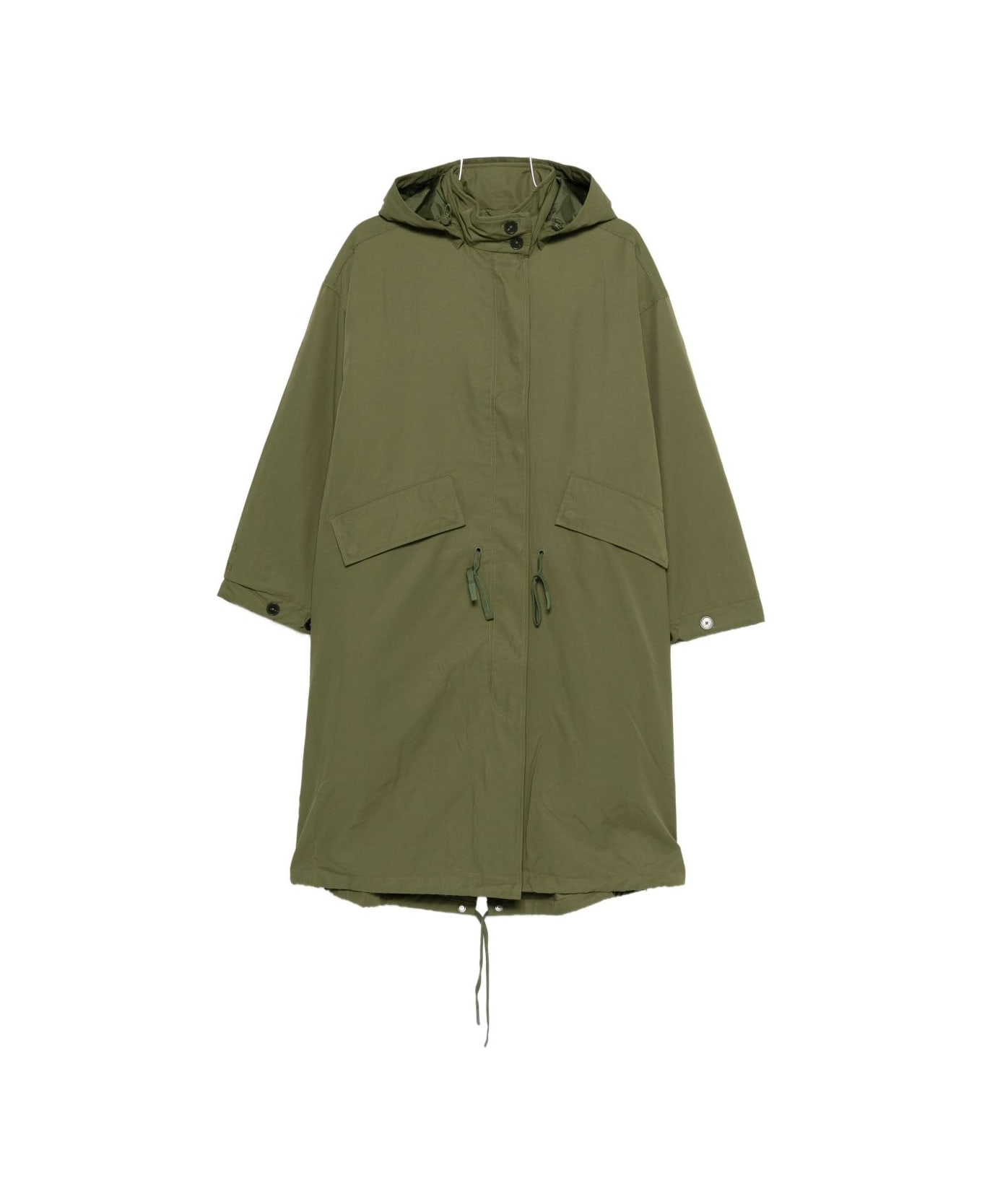 Closed Cotton And Nylon Parka Coat - Green