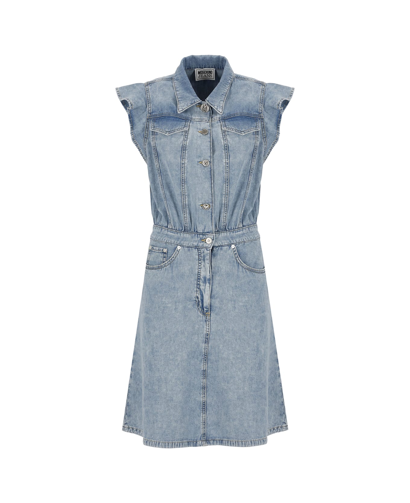 M05CH1N0 Jeans Cotton Dress - Stone Washed