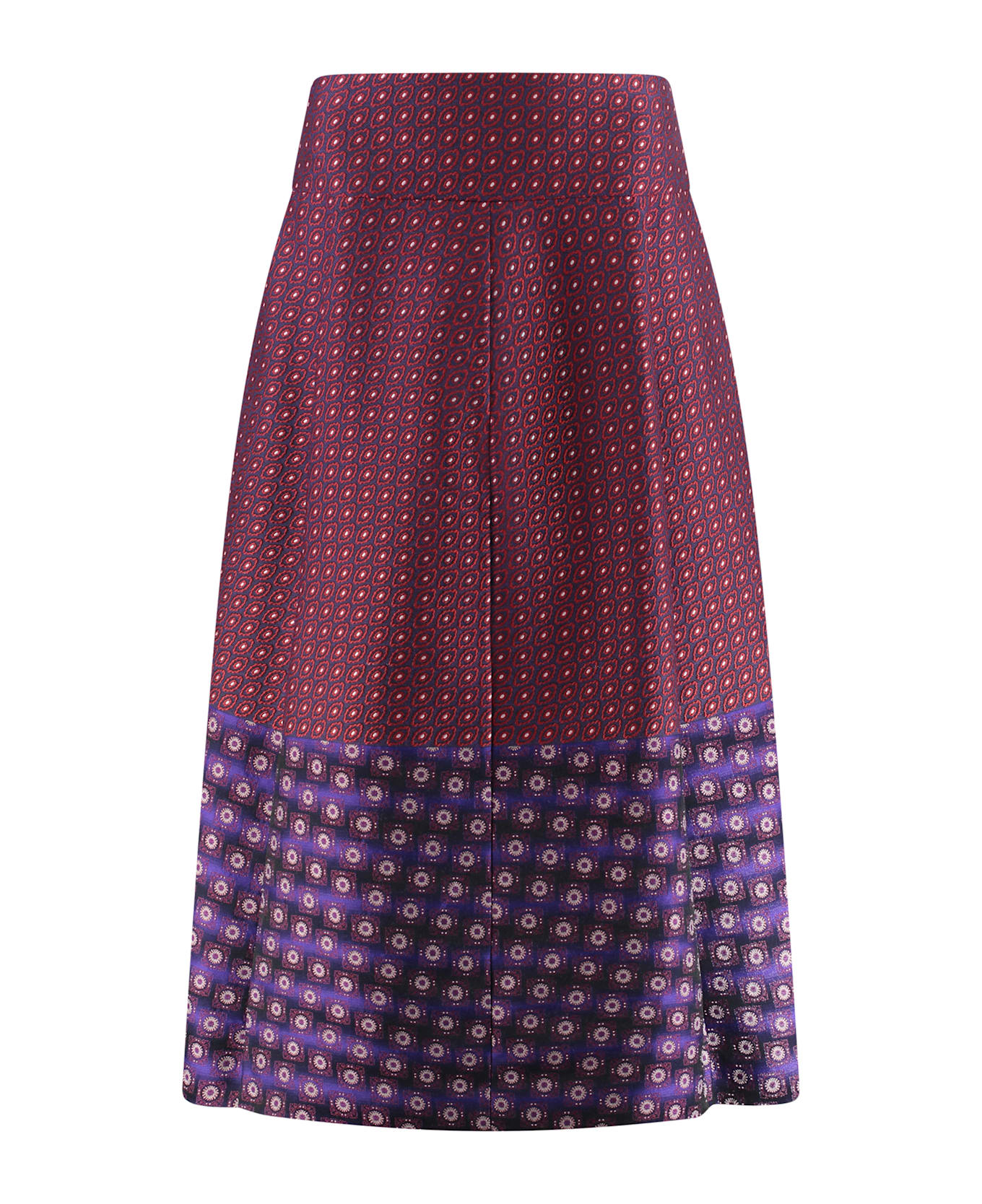 Etro Printed Silk Blend Skirt - Multicolor