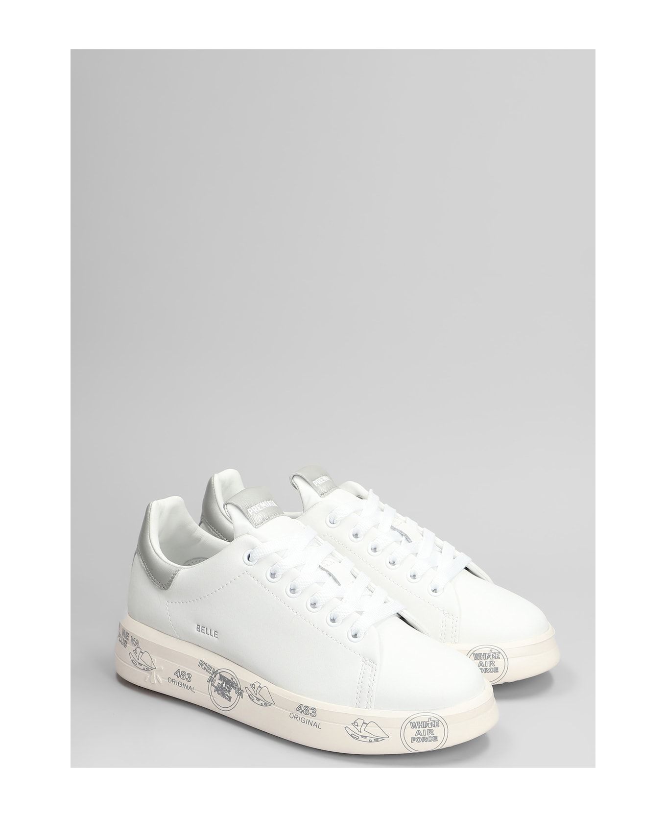 Premiata Belle Sneakers In White Leather - white