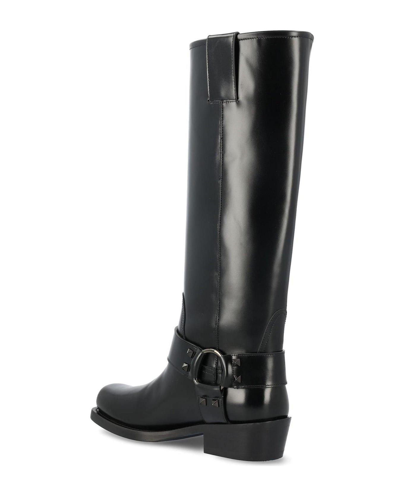 Valentino Garavani Garavani Rockstud Ankle Strap Boots - Black ブーツ