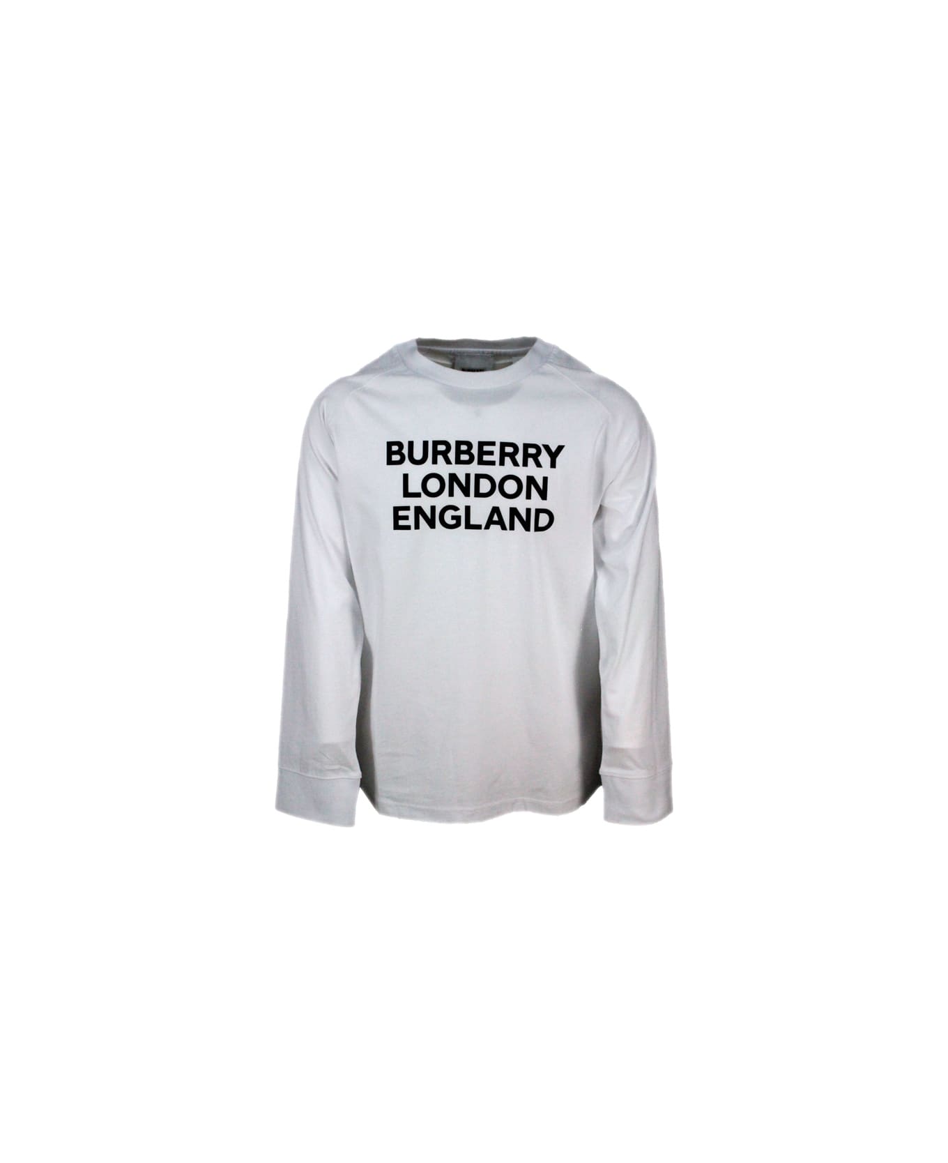 Burberry Long-sleeved Crew Neck - White