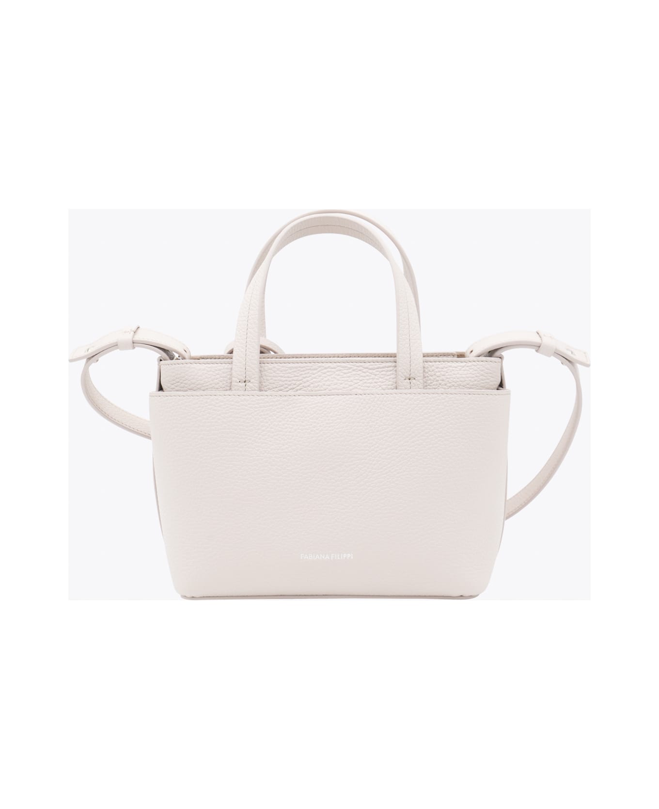 Fabiana Filippi White Leather Top Handle Bag - MARMO