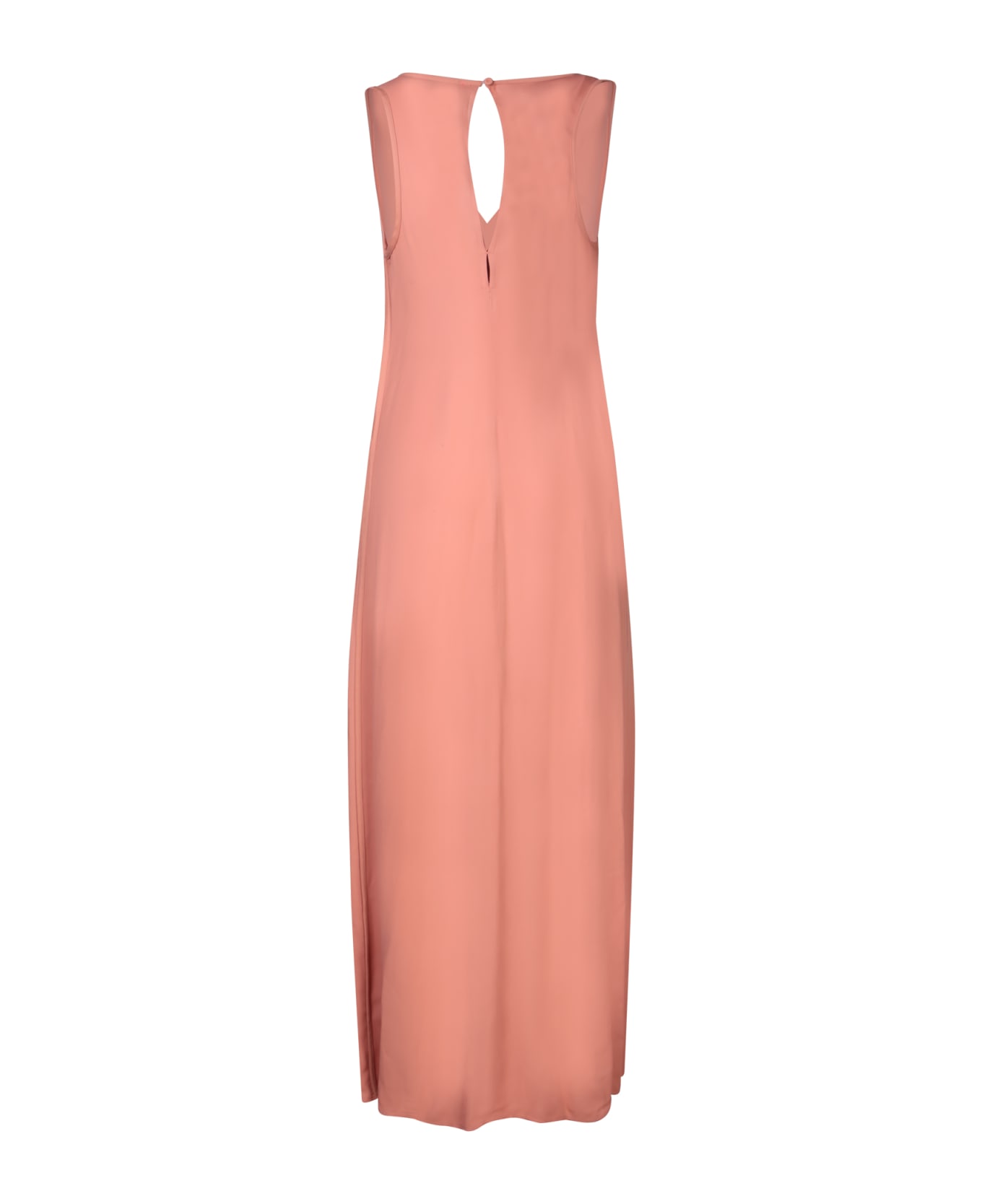 Forte_Forte Powder Pink Georgette Long Dress - Pink