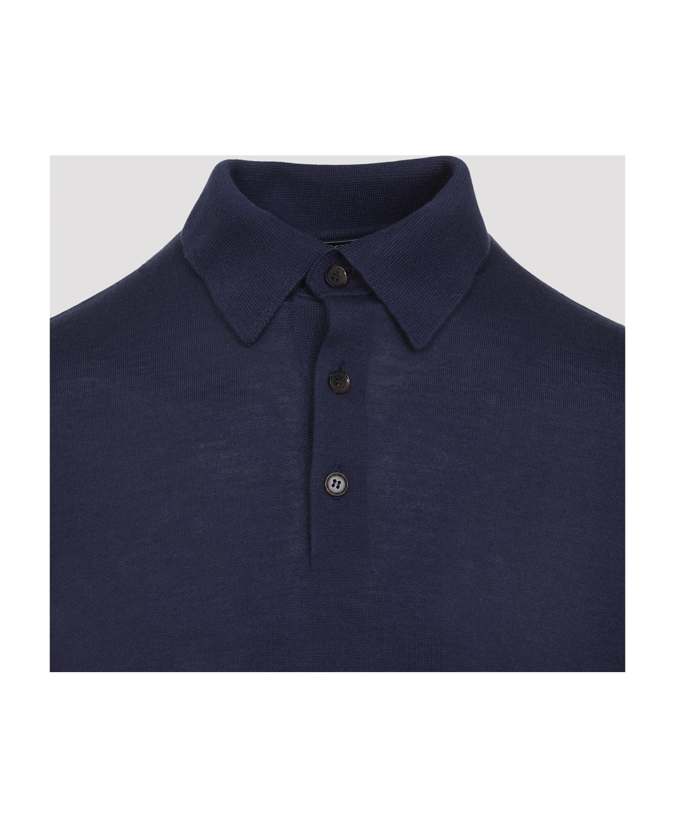 Zegna Cashseta Polo - Blue Medio Unito
