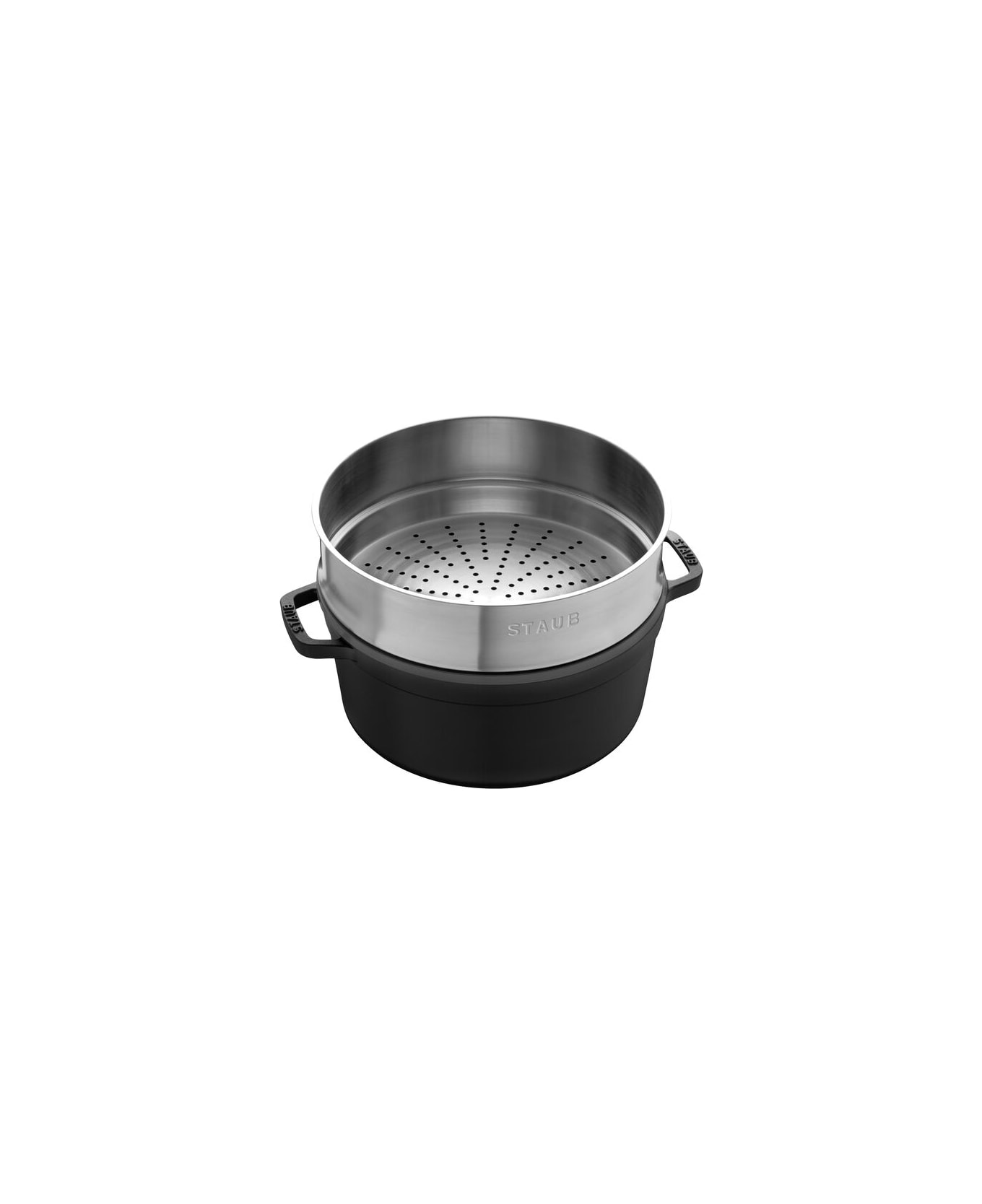 Staub Cocotte Con Cestello A Vapore Rotonda - Nero