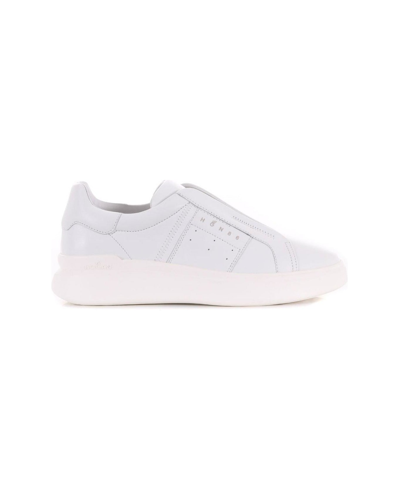 Hogan Round-toe Slip-on Sneakers - White
