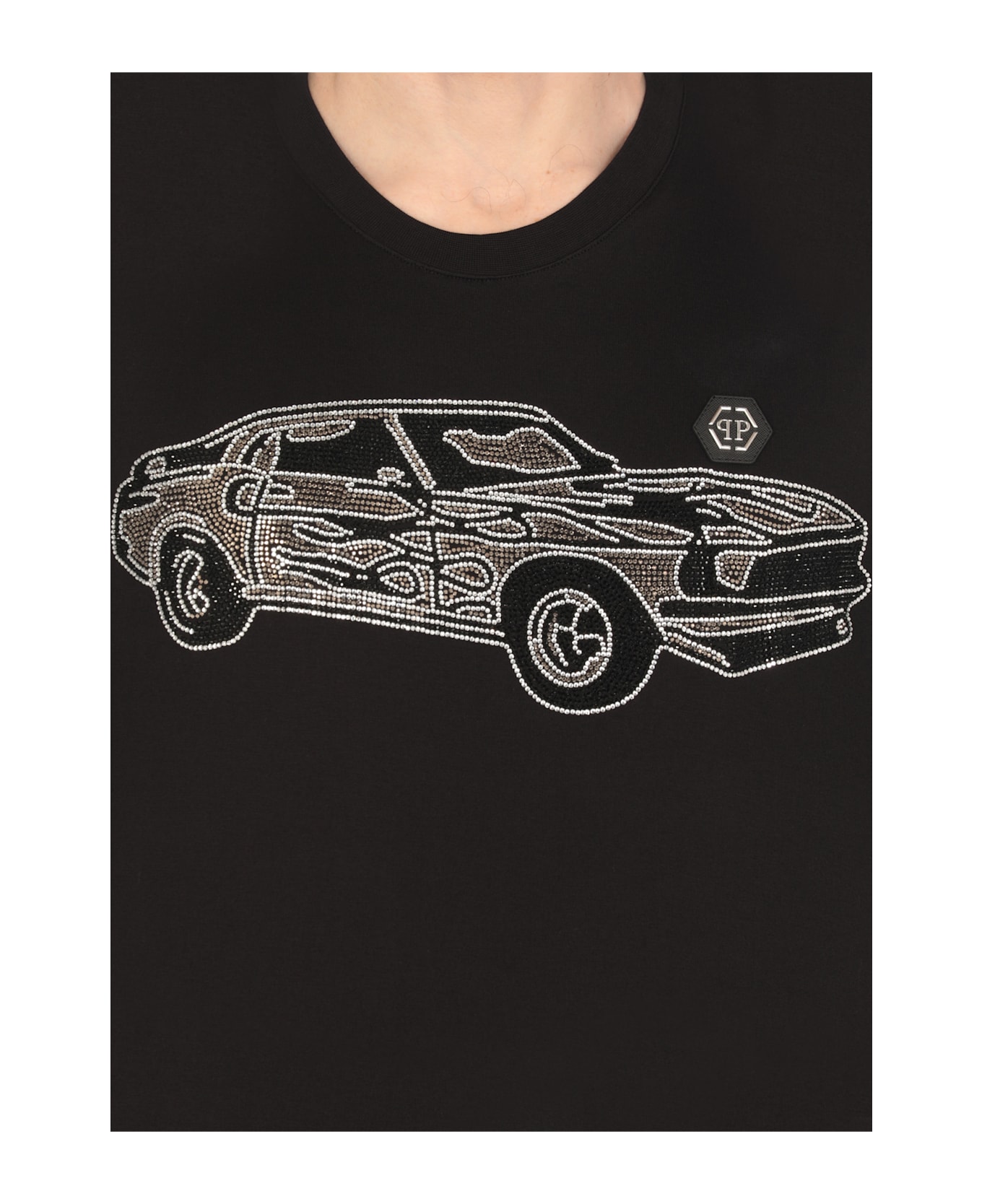 Philipp Plein Neck Ss T-shirt - Black