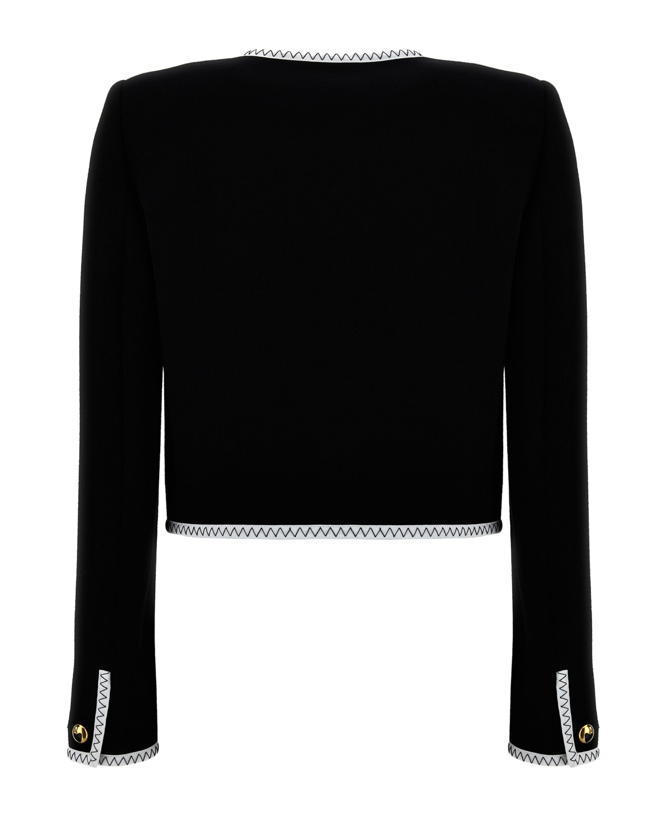 Moschino Crepe Short Jacket - White/Black