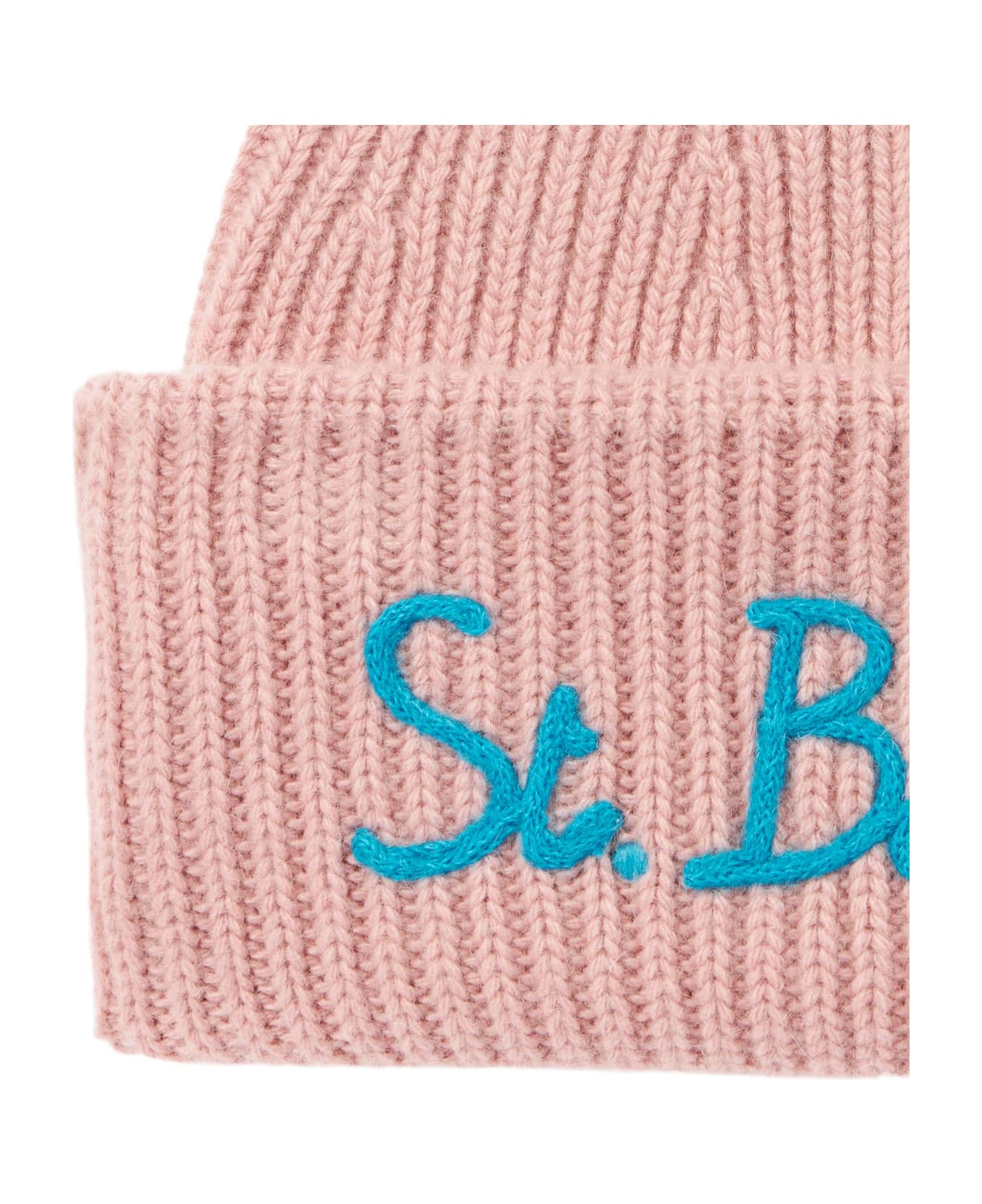 MC2 Saint Barth Woman Knit Beanie With St. Barth Embroidery - PINK