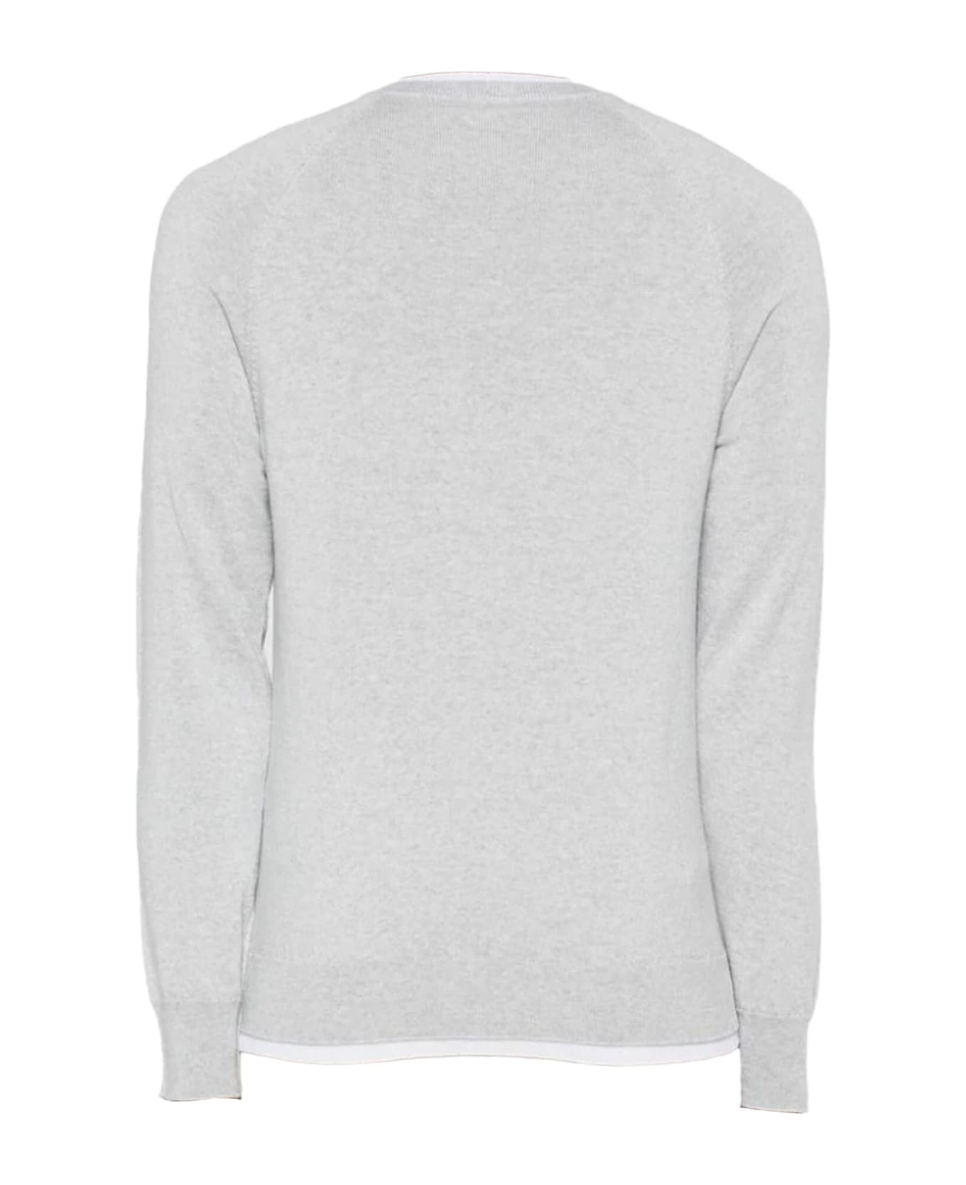 Eleventy Heather Grey Wool Sweater - Grey