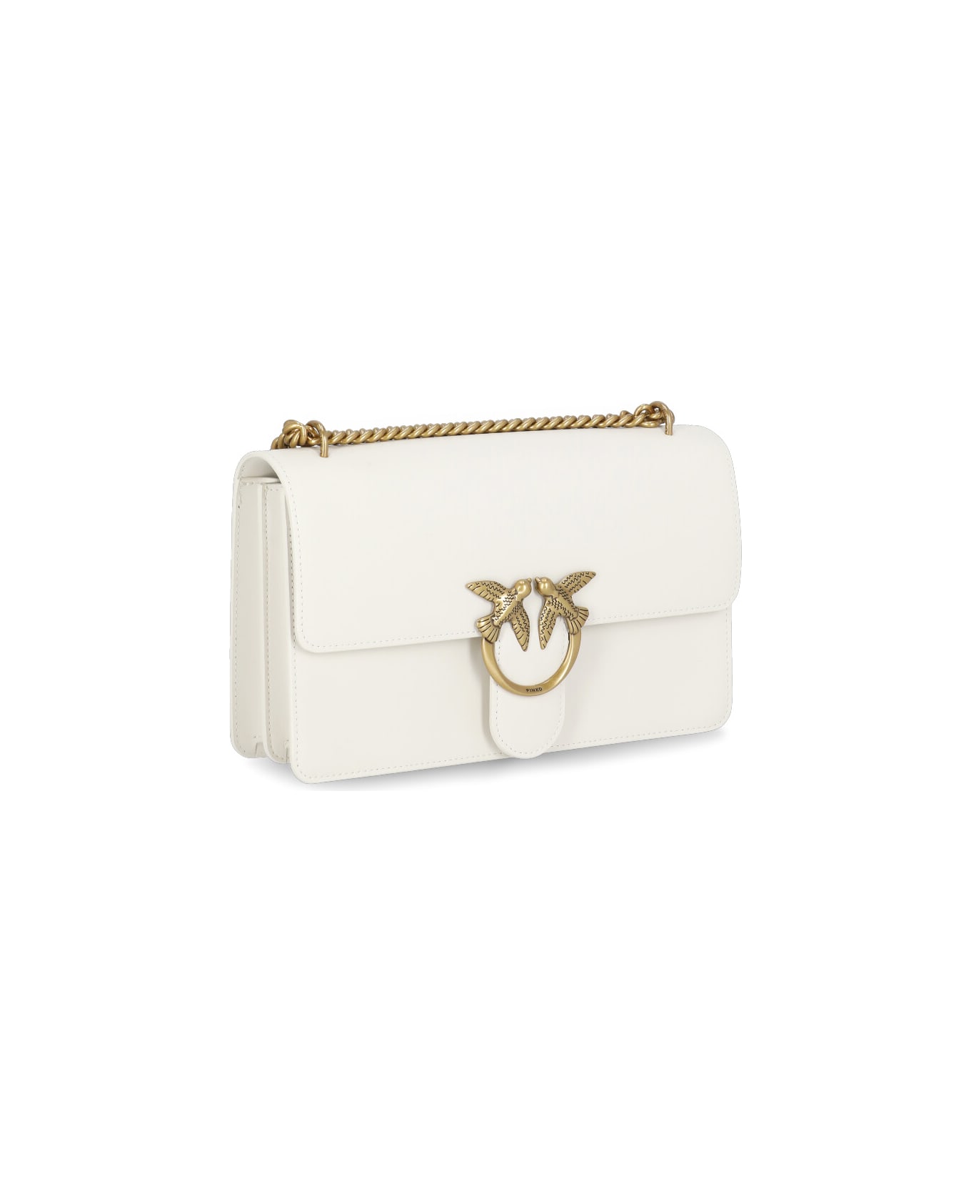 Pinko Classic Love Bag One Chevron - White