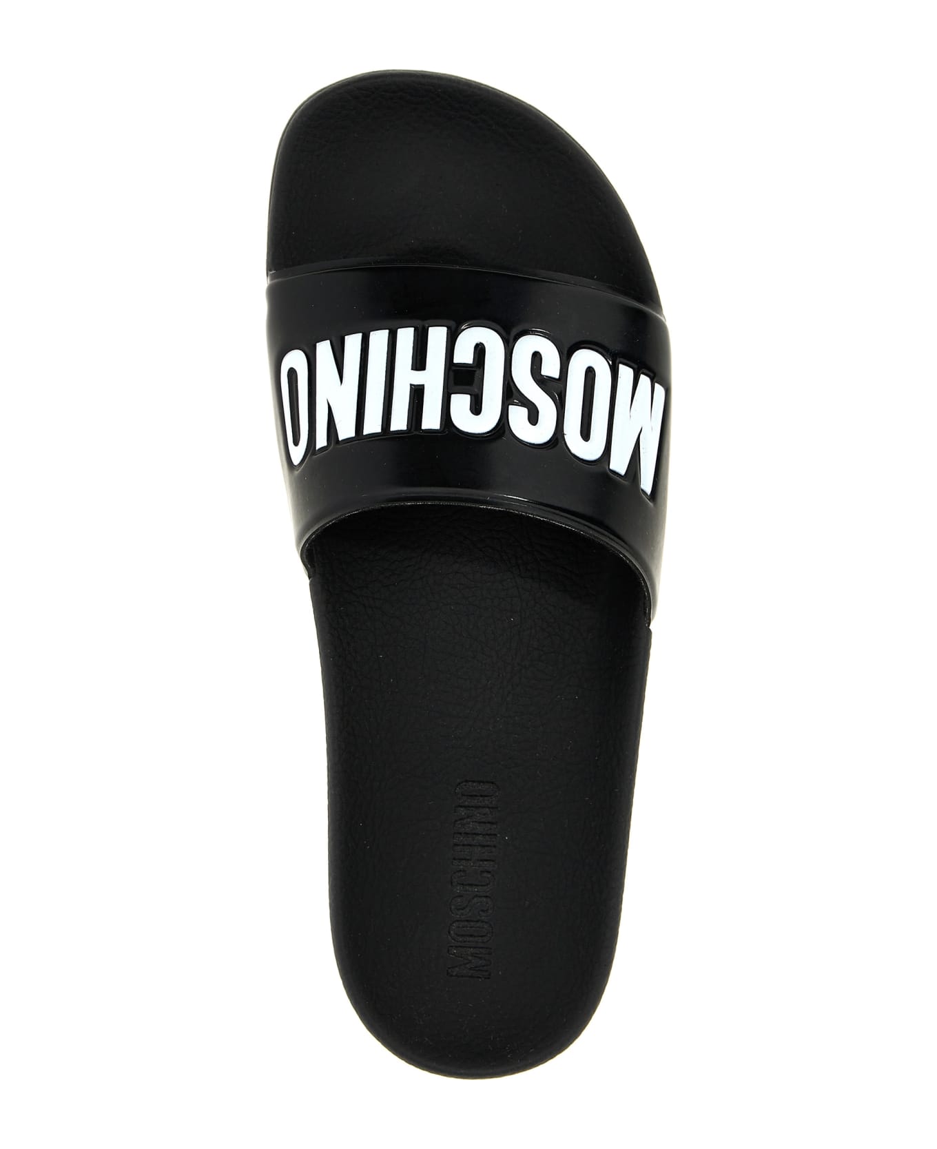 Moschino 'pool' Slides - White/Black