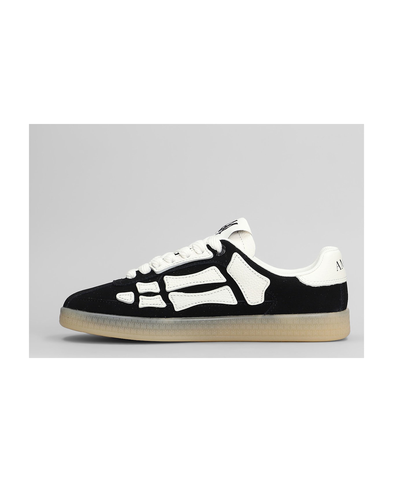 AMIRI Pacific Bones Sneakers In Black Suede - black