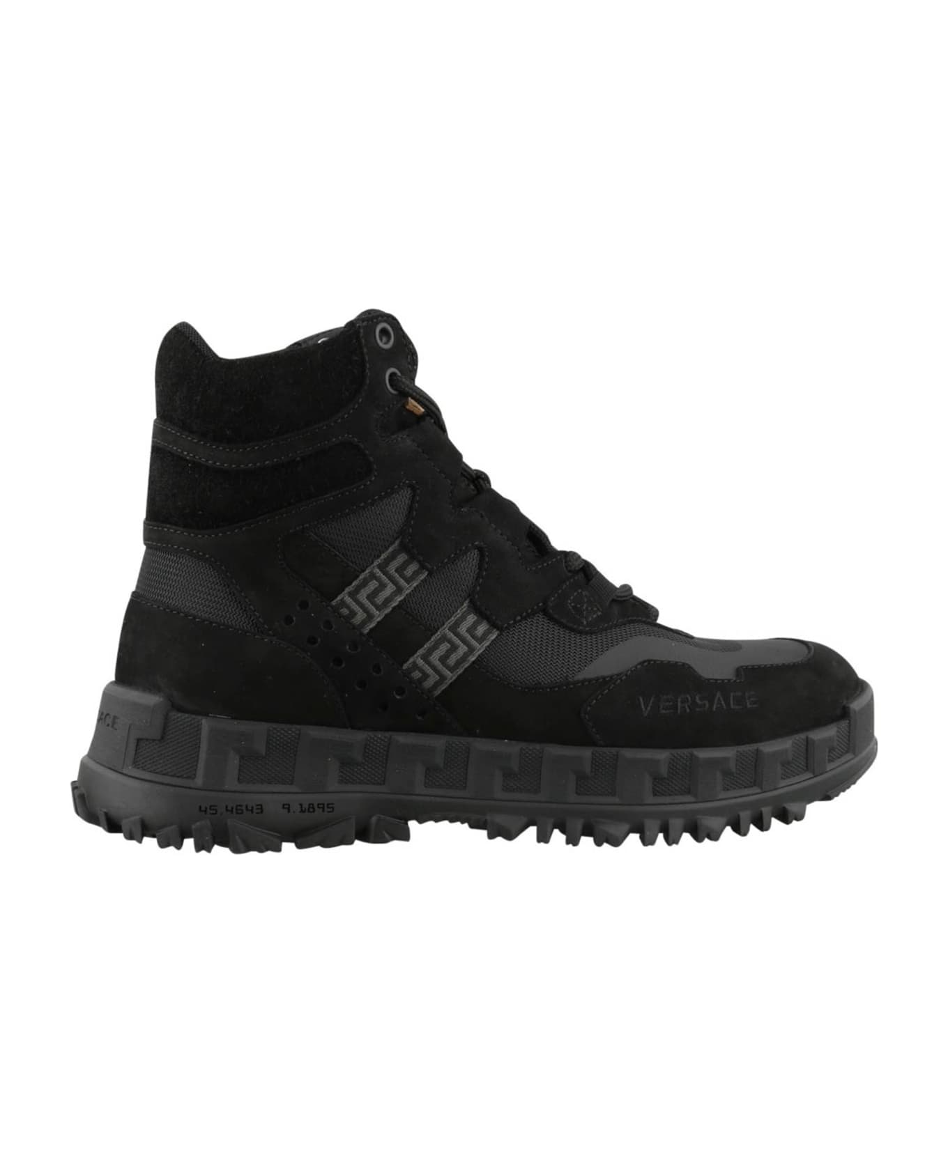 Versace Suede Hiking Boots - Black
