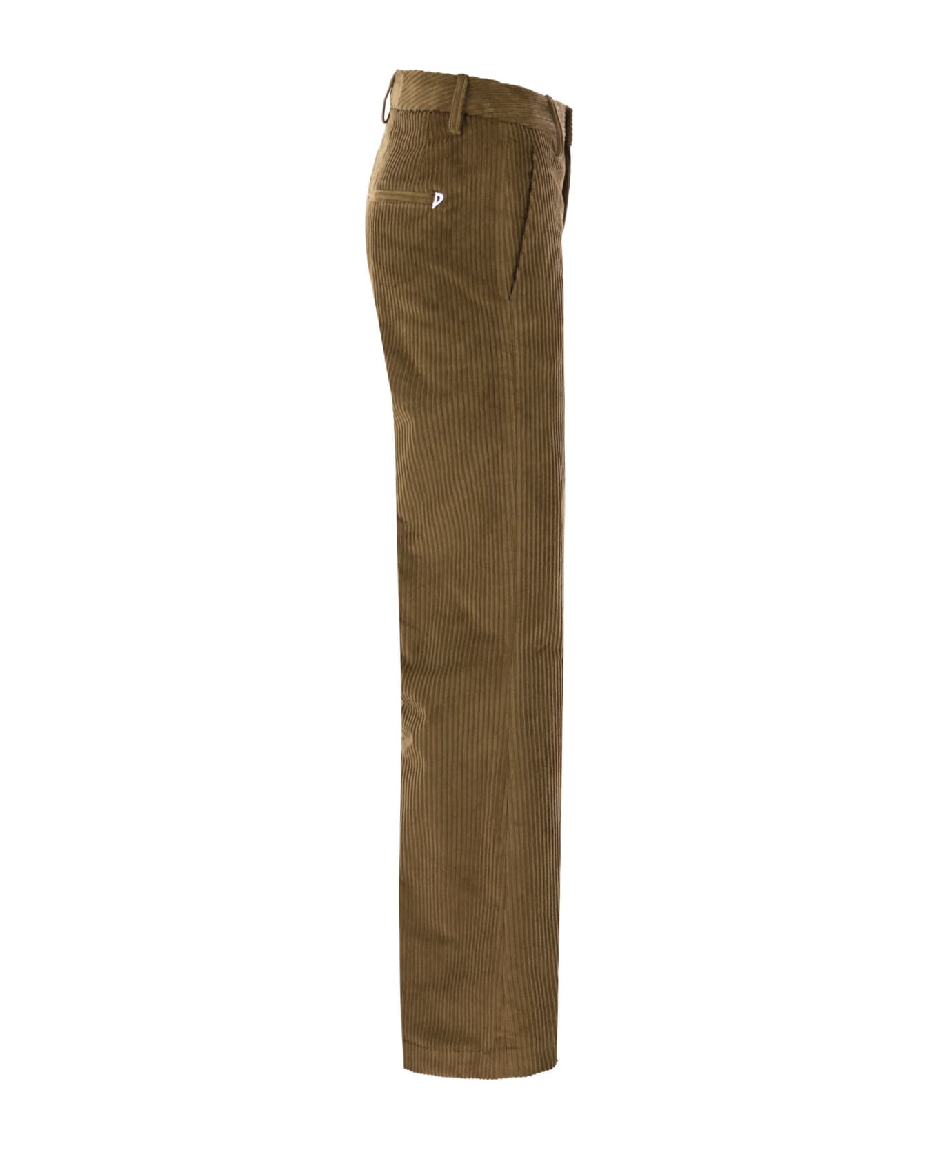 Dondup Janice - Wide Corduroy Trousers - Camel ボトムス