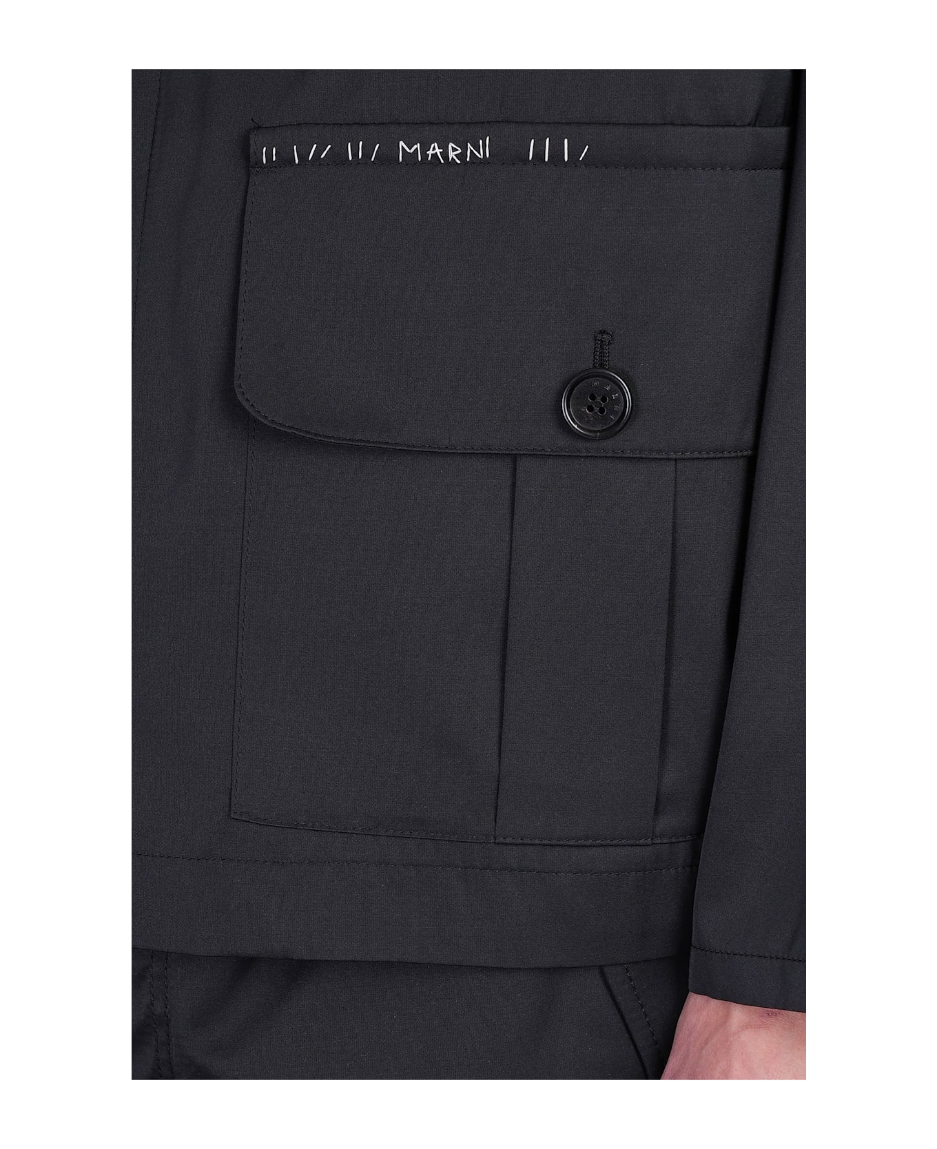 Marni Casual Jacket In Black Polyester - black