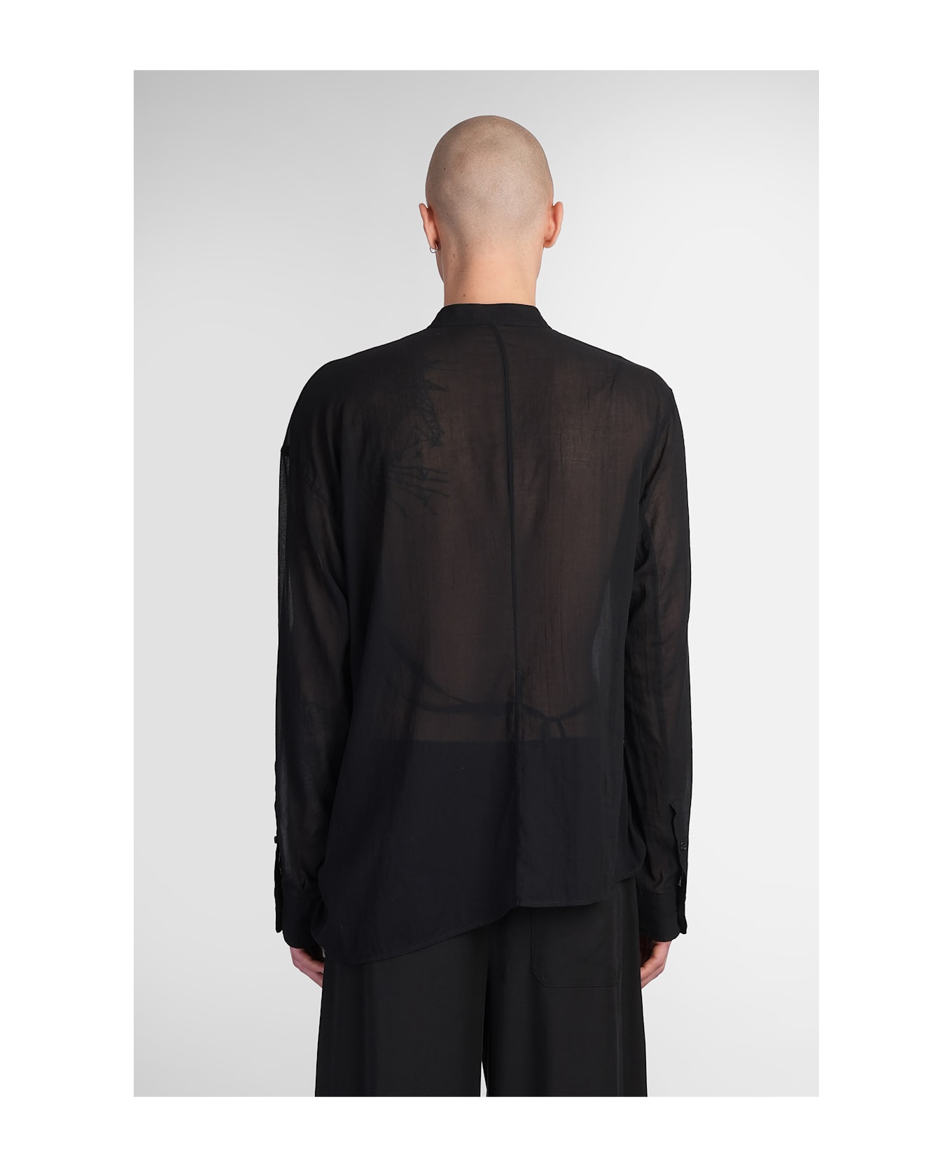 Ann Demeulemeester Quemby Shirt In Black Cotton - black