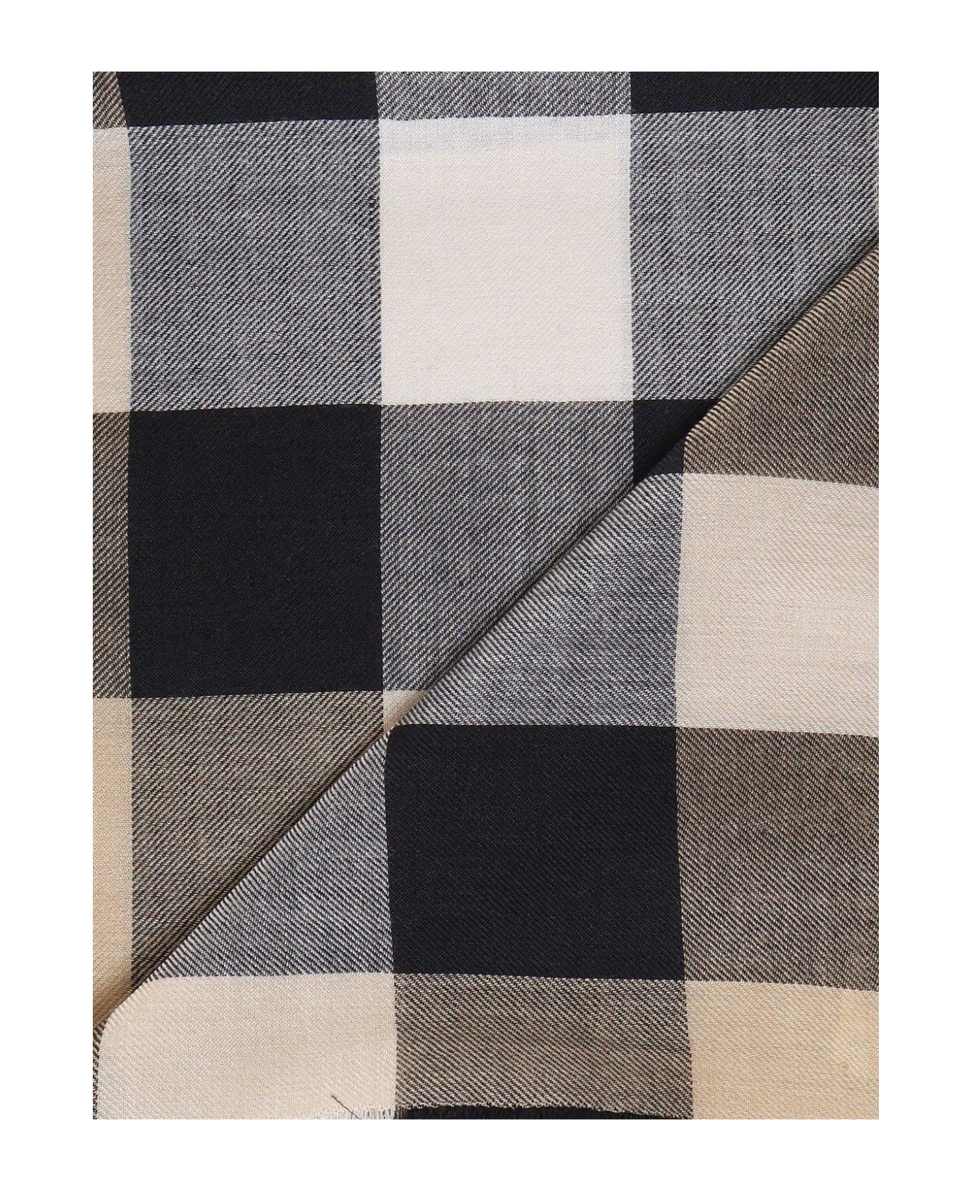 Burberry House Check Printed Frayed-edge Scarf - Sand スカーフ