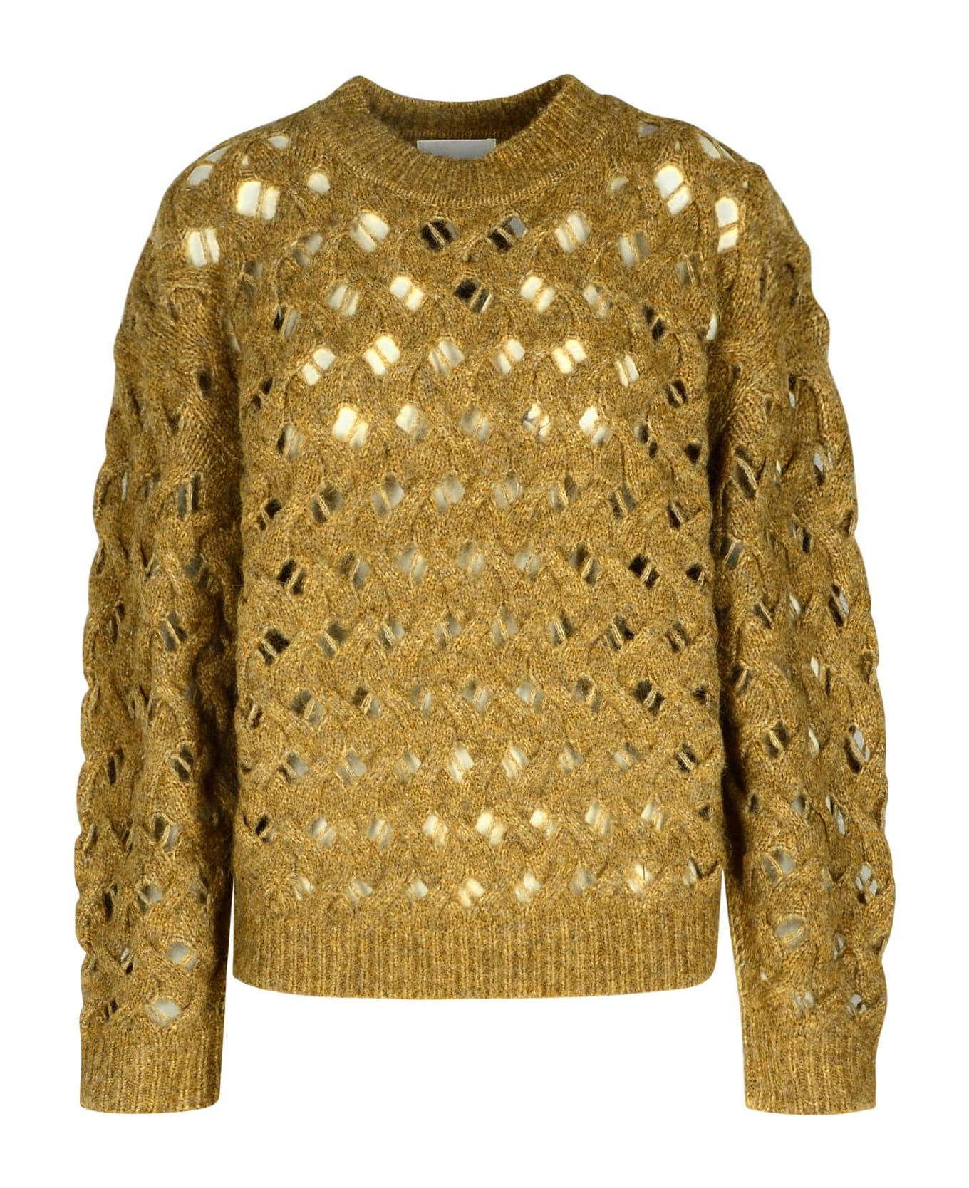 Marant Étoile 'aurelia' Beige Acrylic Blend Sweater - Yellow