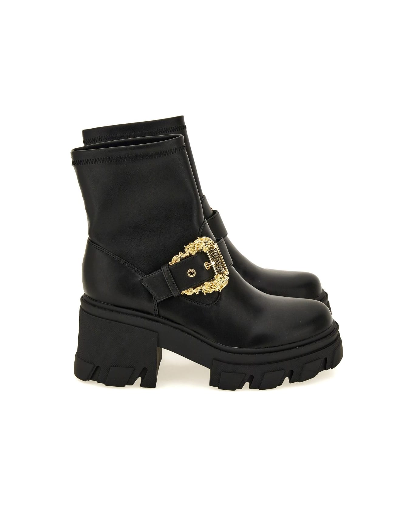 Versace Jeans Couture Black Ankle Boots - Black