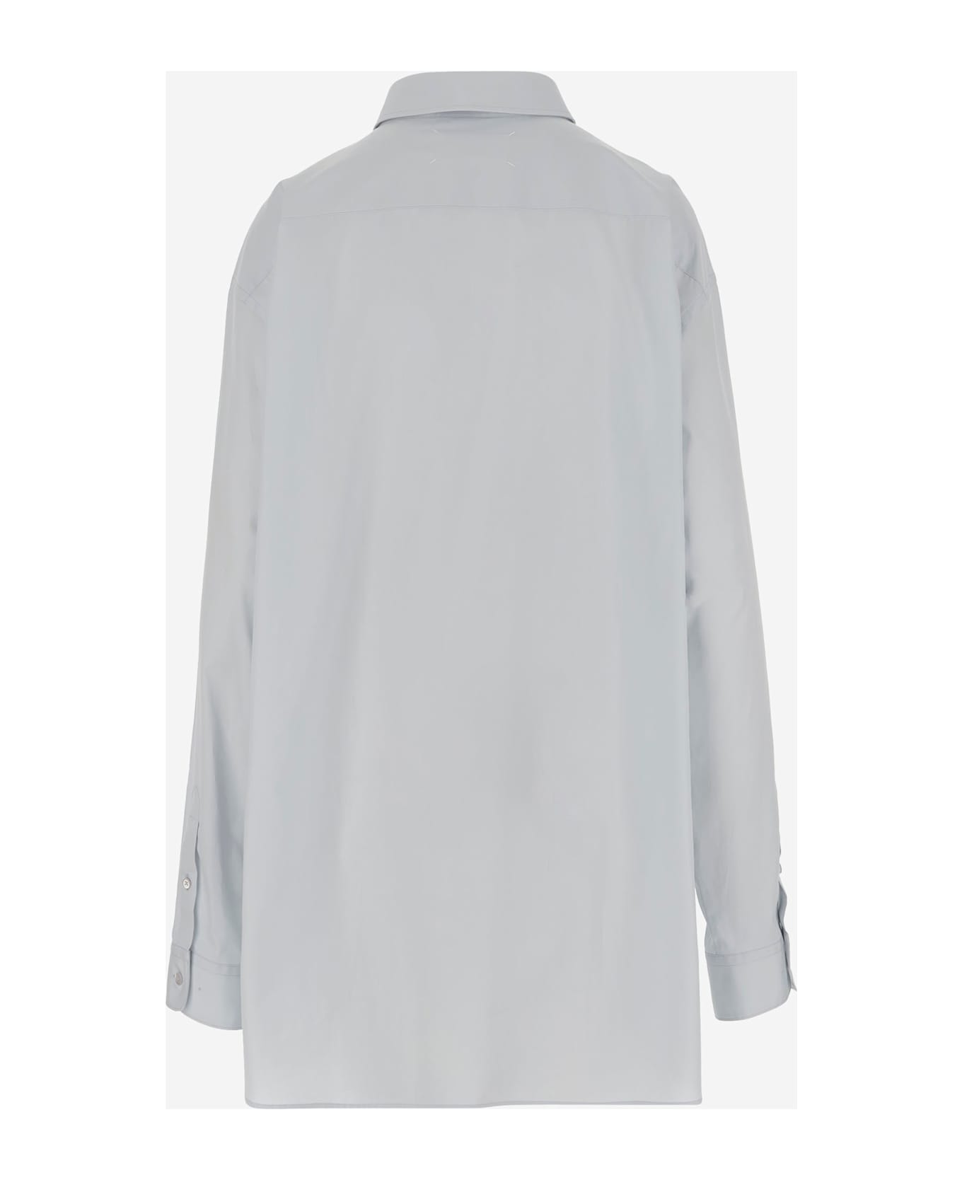 Maison Margiela Oversized Cotton Shirt - Blue
