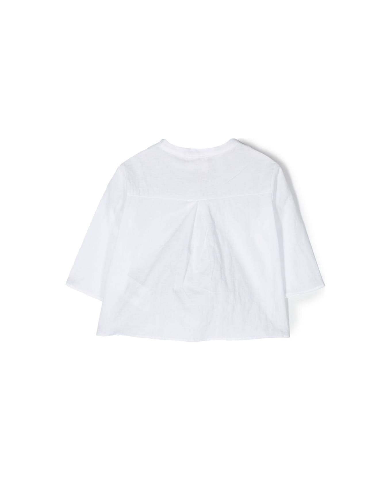 Douuod Shirt With Short Sleeves - Cream