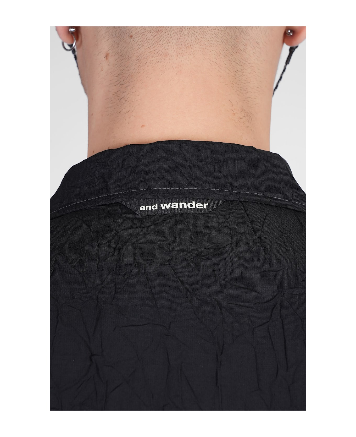 And Wander Shirt In Black Polyester - black