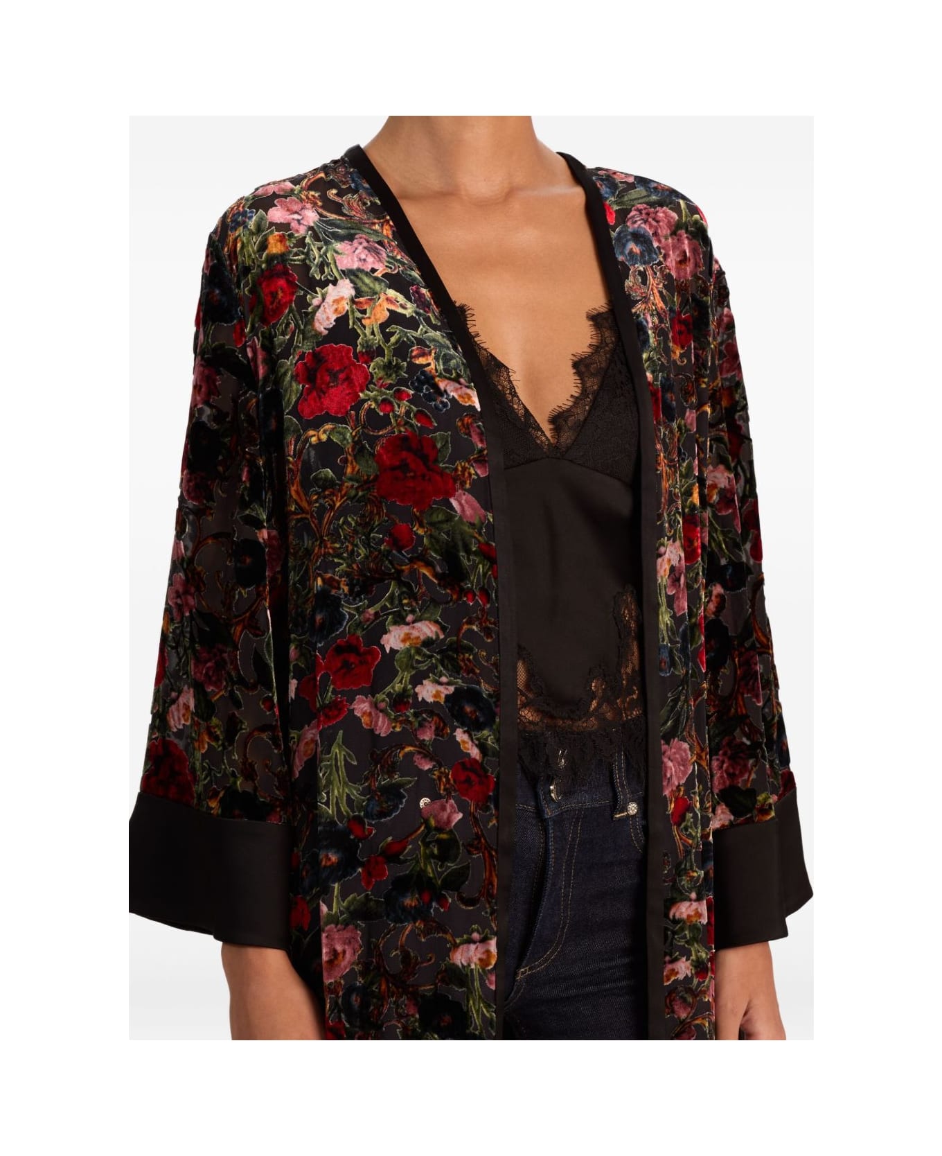Alice + Olivia Nomi Maxi Kimono - Black