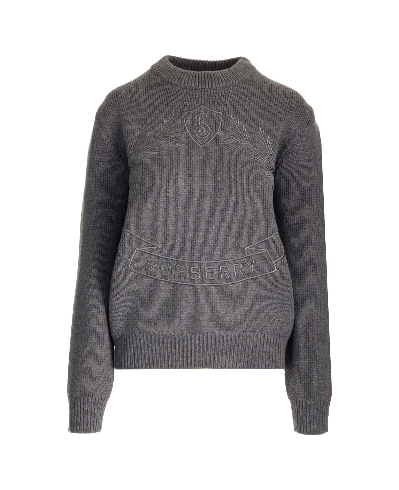 Burberry Wool And Cashmere Pullover - Grey