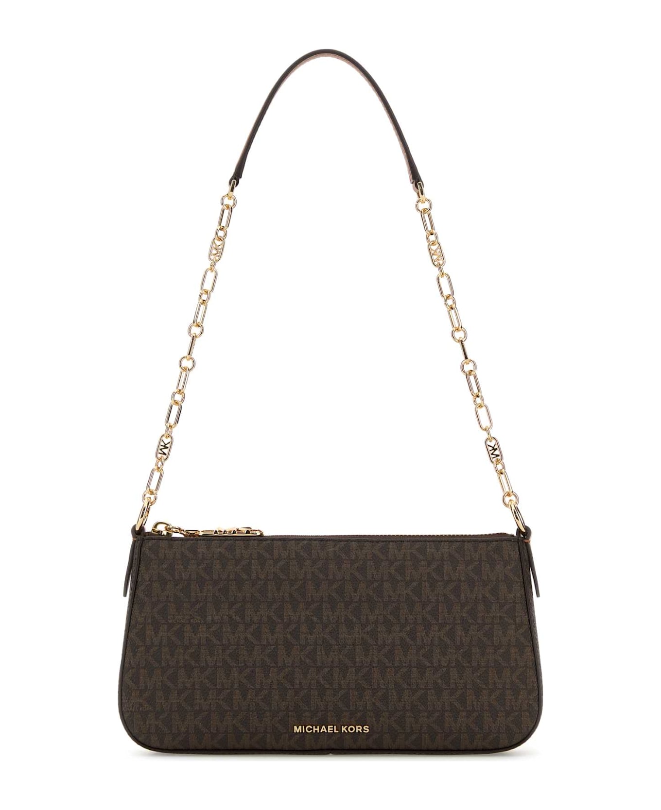 Michael Kors Printed Canvas Empire Shoulder Bag - BRNACORN
