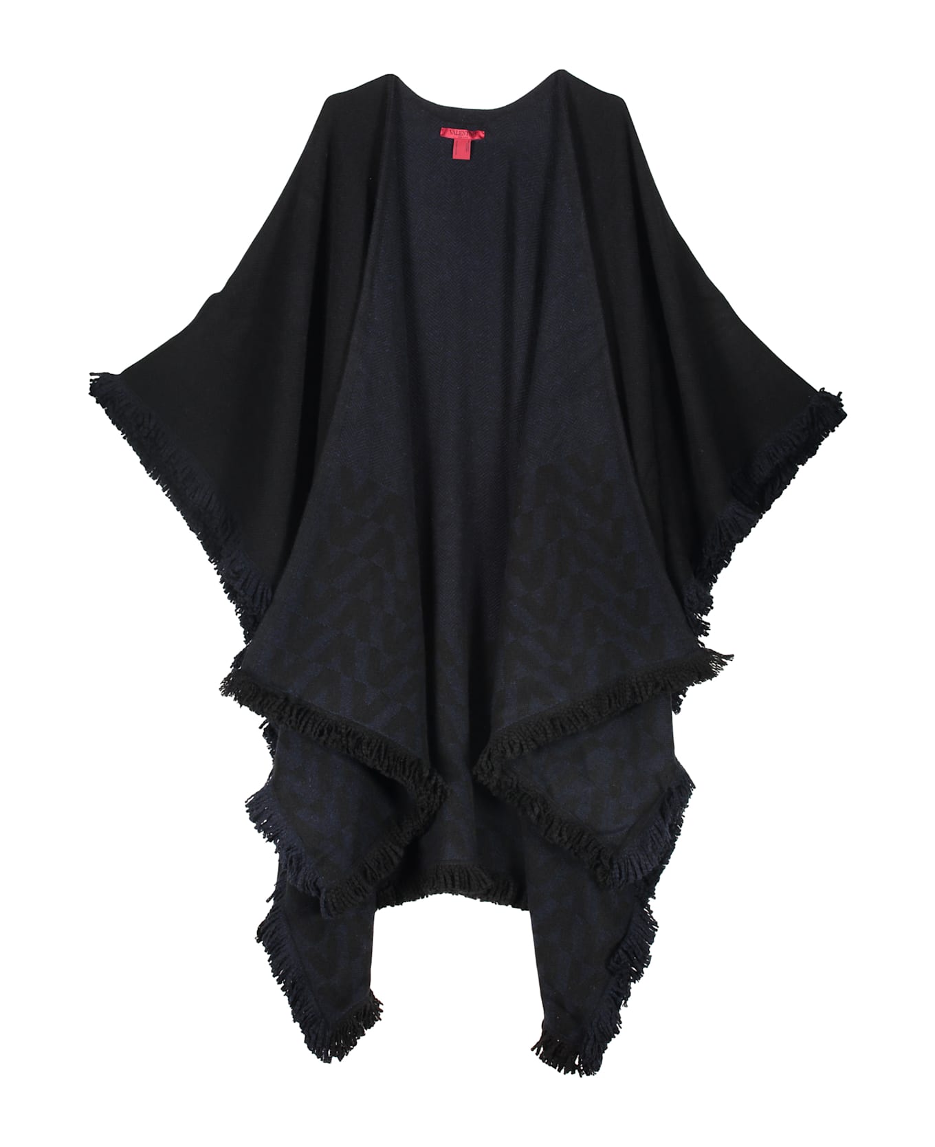 Valentino Garavani Asymmetrical Cape, Elegant And Comfortable. - black