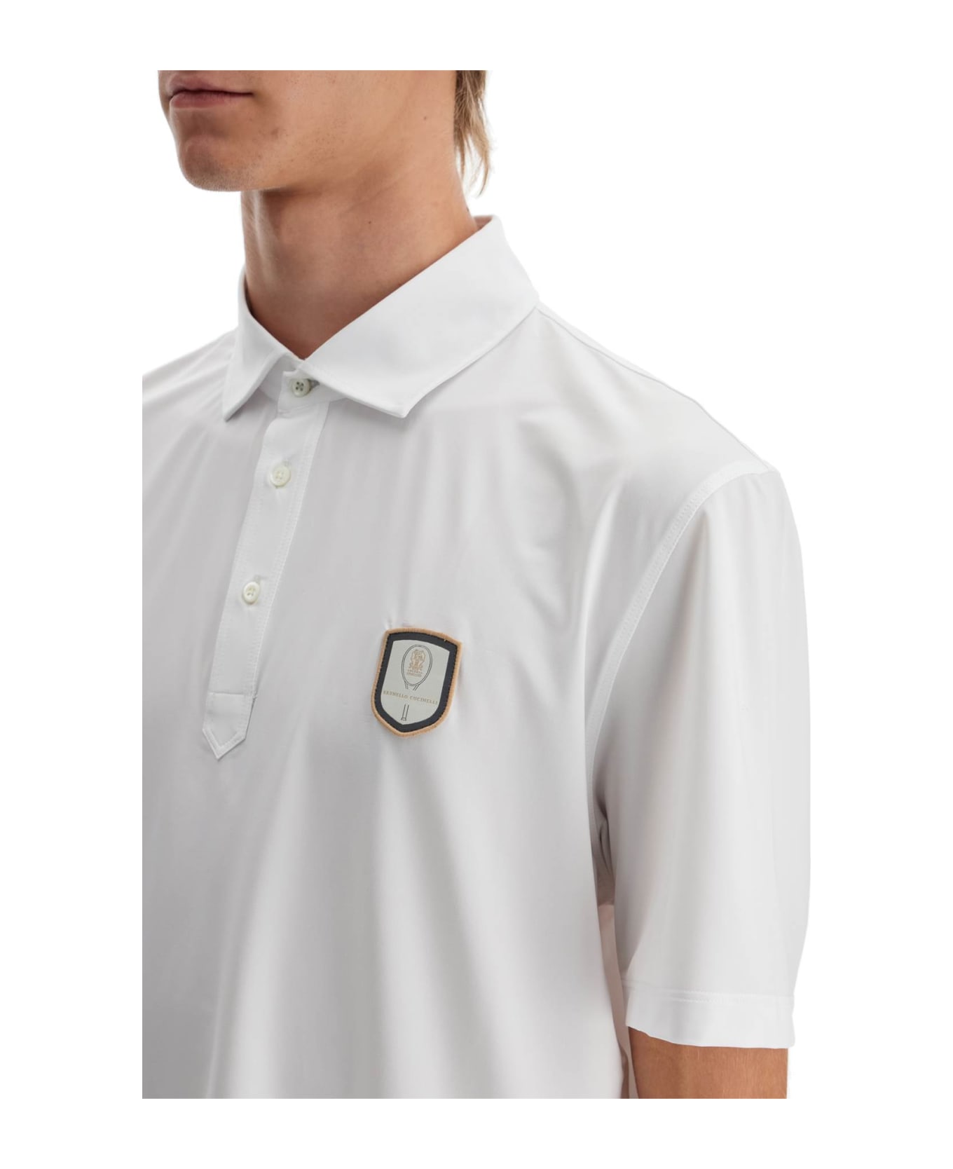 Brunello Cucinelli Technical Jersey Polo Shirt - White