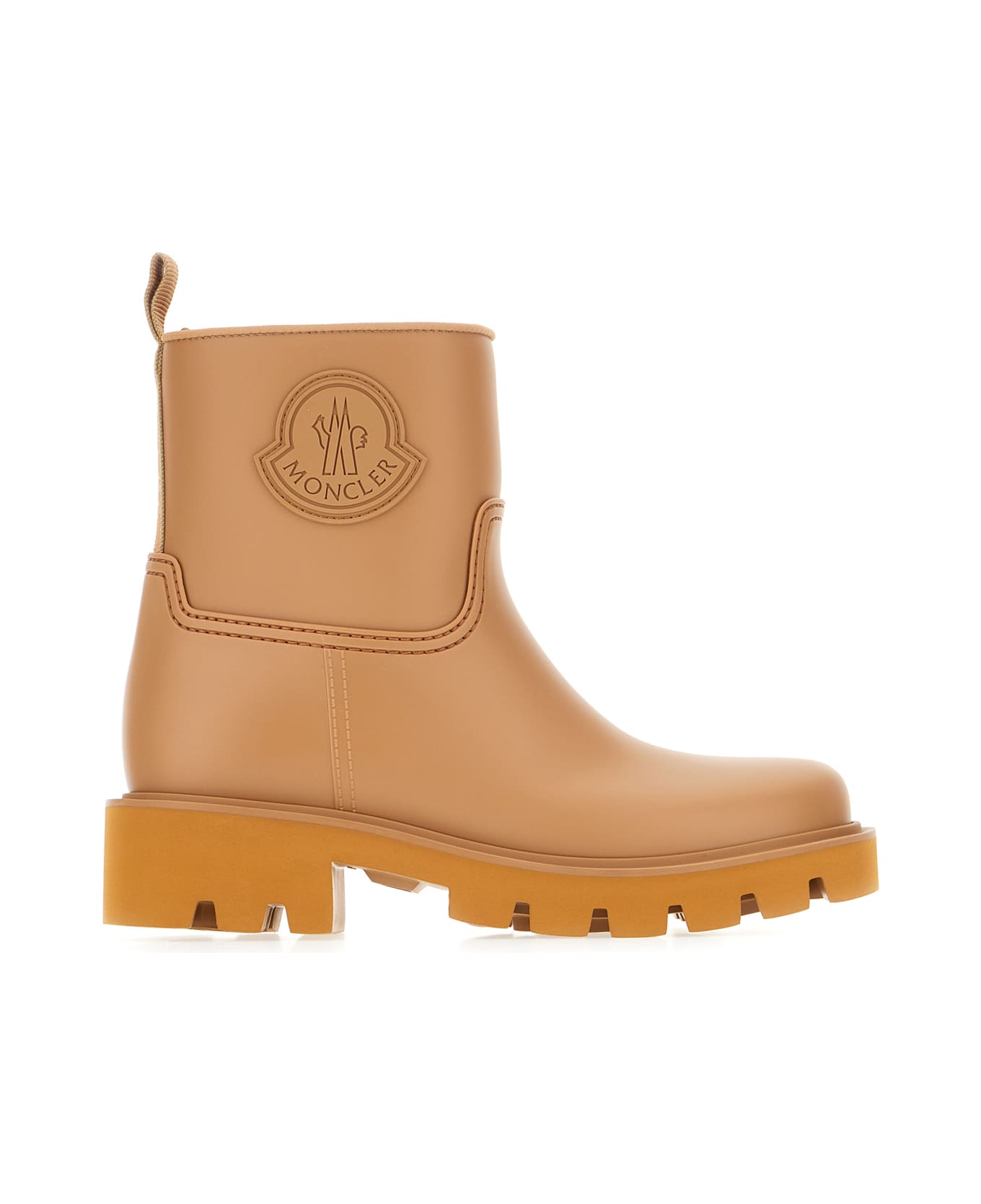 Moncler Beige Rubber Kickstream Ankle Boots - Beige