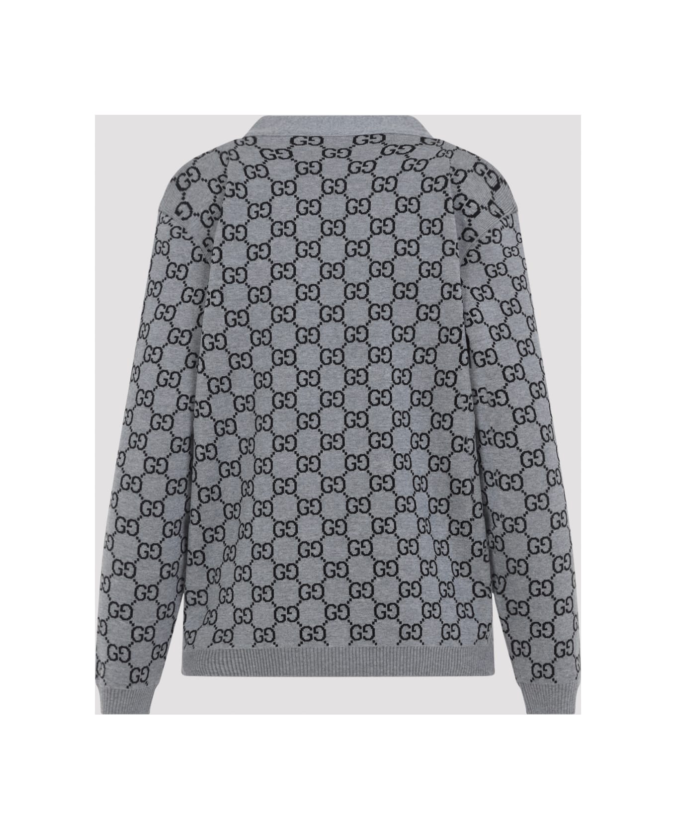 Gucci Gg Knit Cardigan - Smoke Grey Black