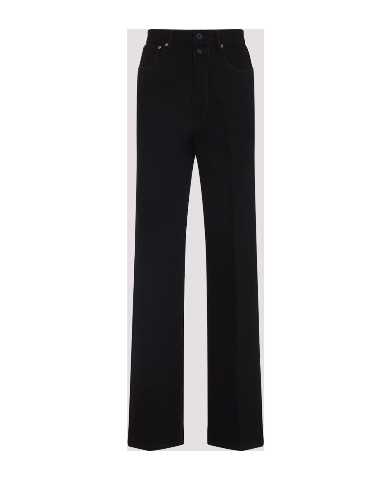 Lemaire High Waisted Straight Pants - Black