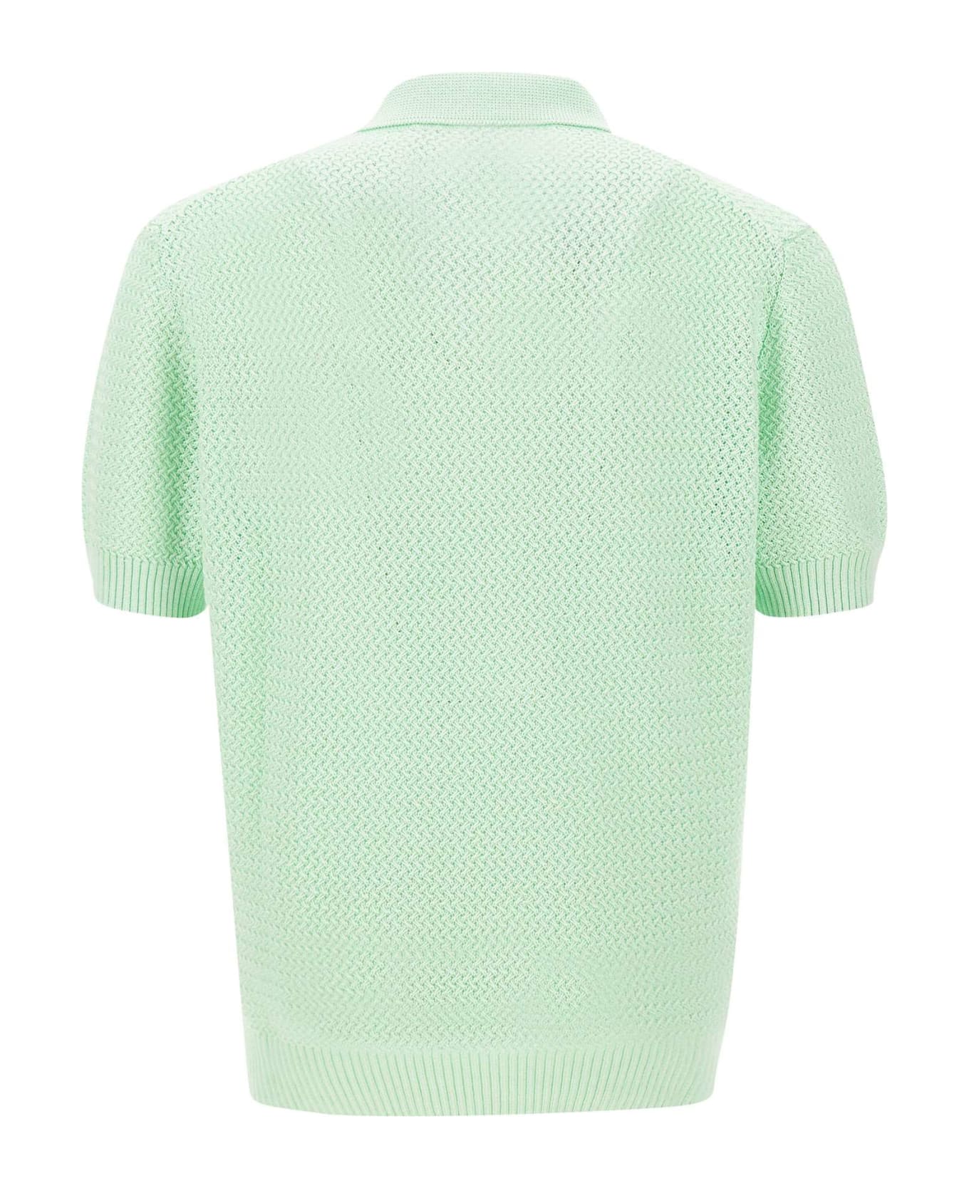 Filippo De Laurentiis Cotton Polo Shirt - GREEN