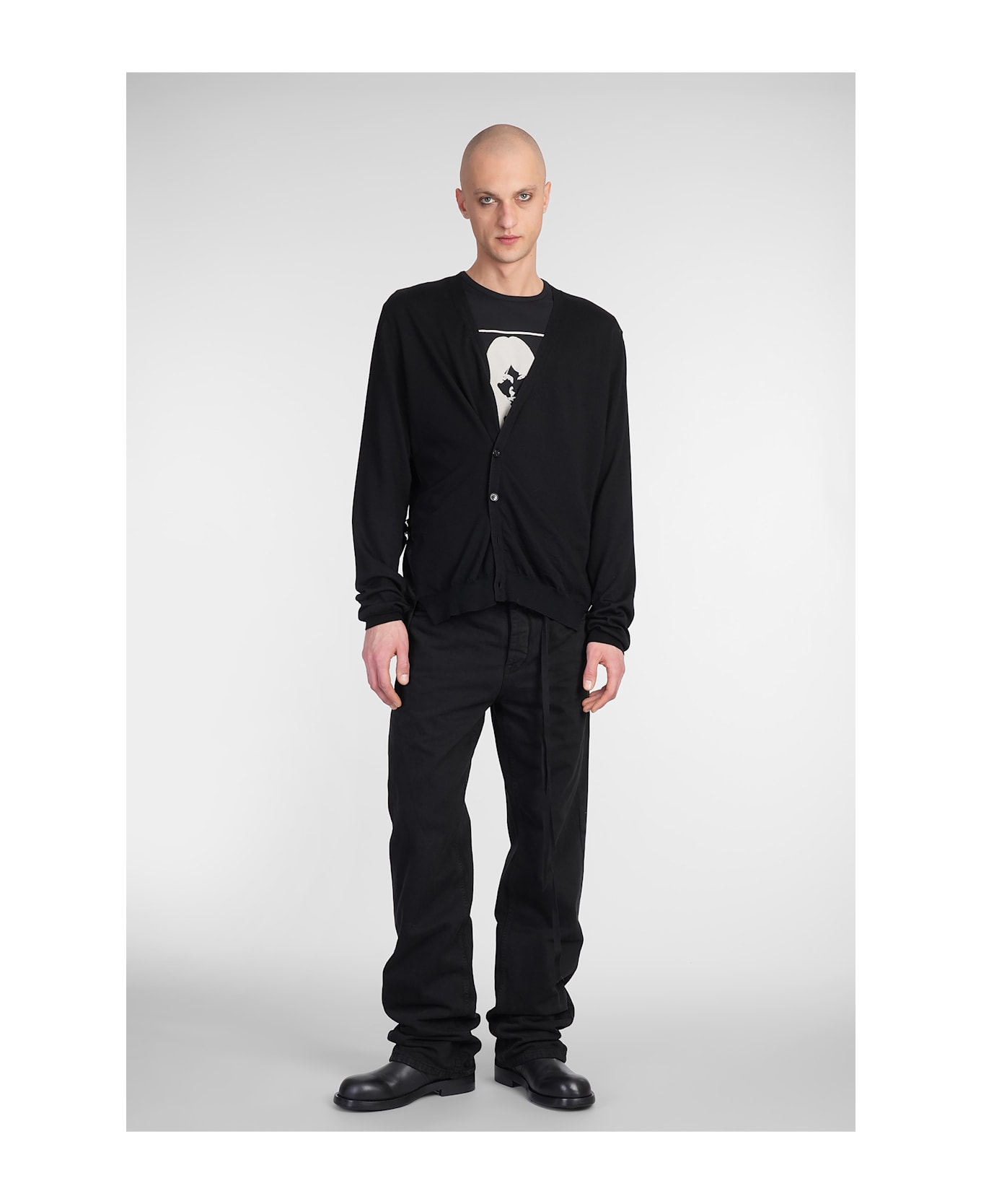 Ann Demeulemeester Kador Cardigan In Black Wool - black