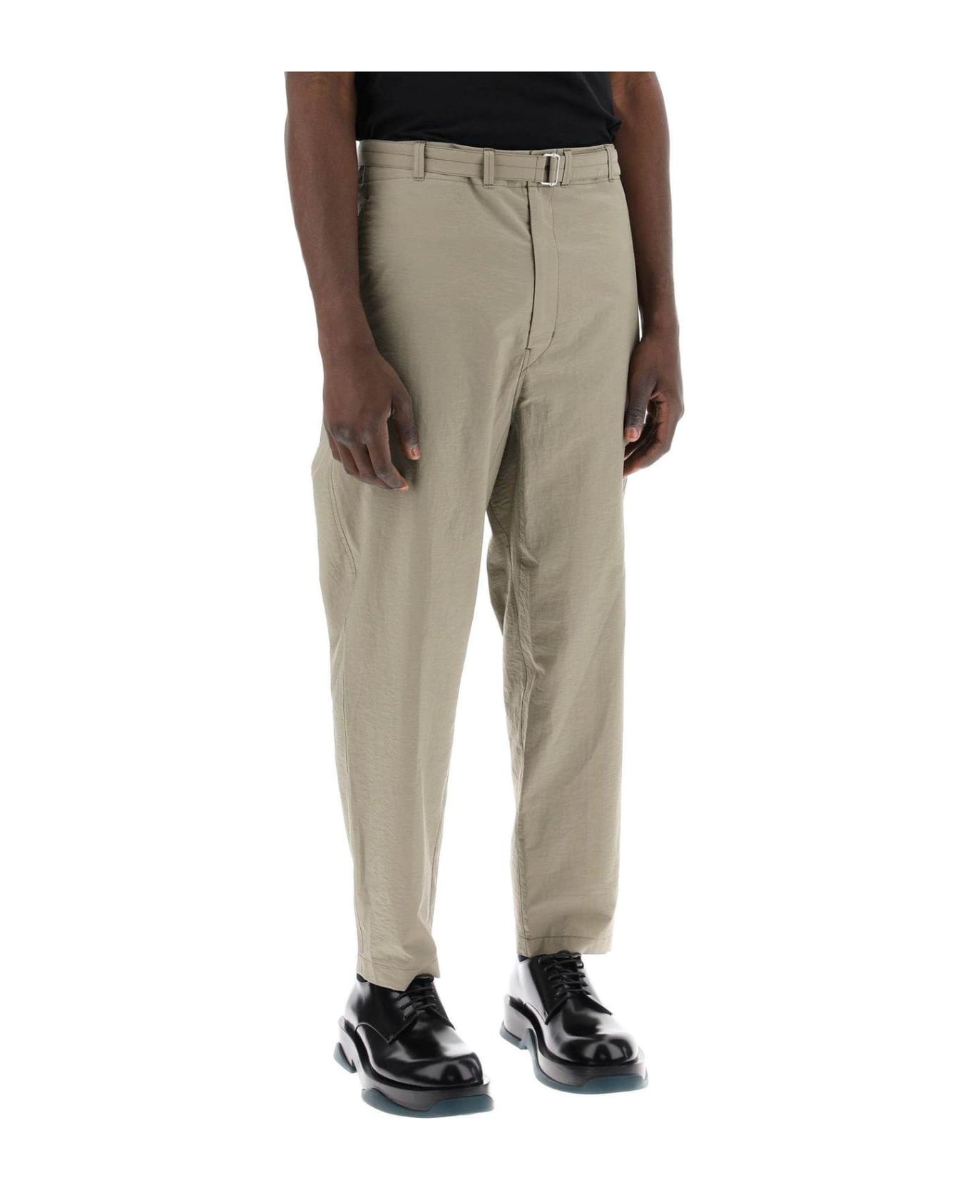 Lemaire Belted Tapered Pants - GREEN