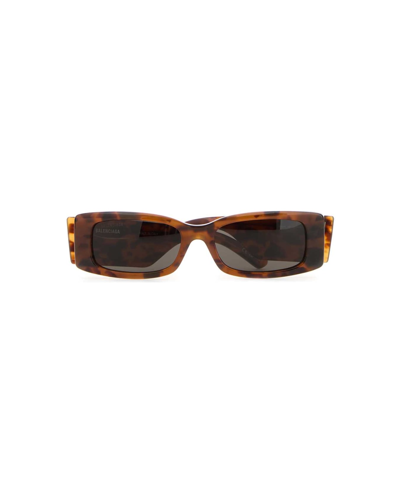 Balenciaga Printed Acetate Max Rectangle Sunglasses - STRETCHHAVANA