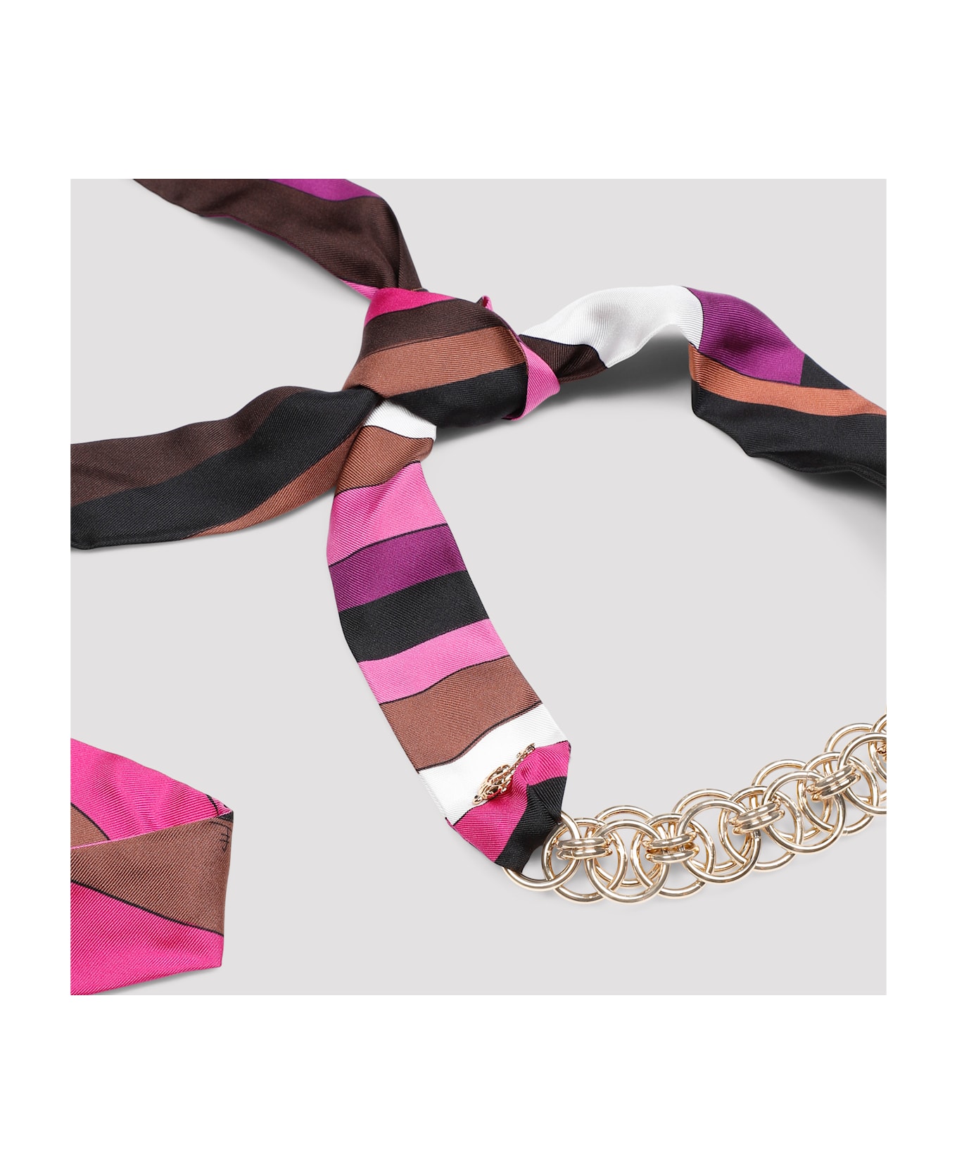 Pucci Chain Bandeau - Fuxia Marrone