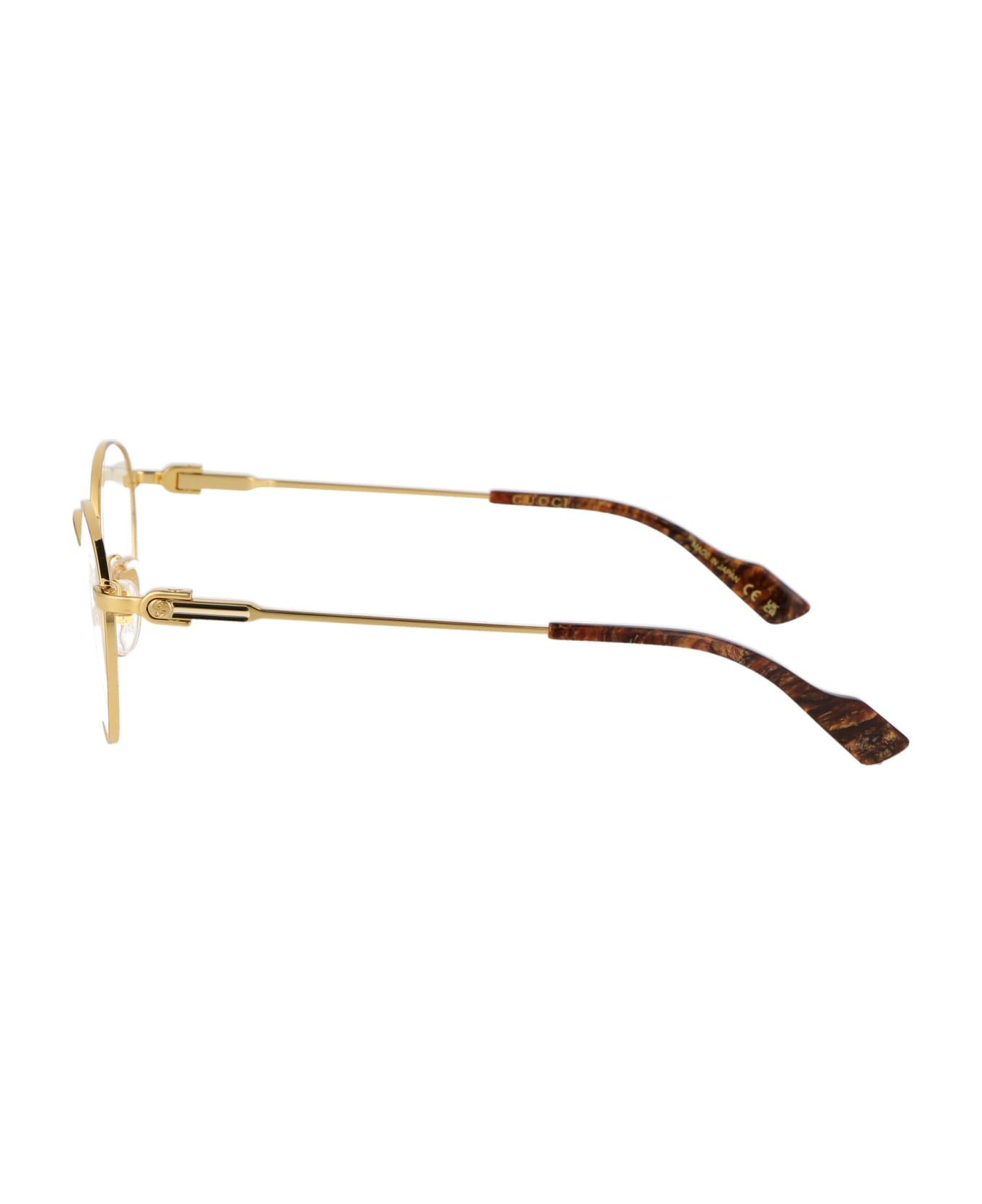 Gucci Eyewear Gg1222o Glasses - 003 GOLD GOLD TRANSPARENT