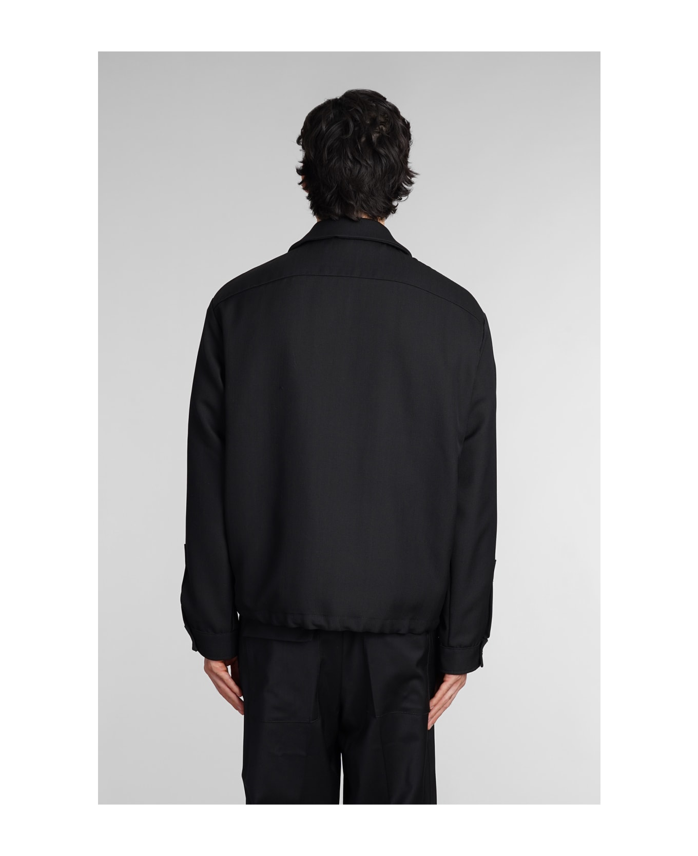 costumein Michael Dallas Casual Jacket In Black Wool - black