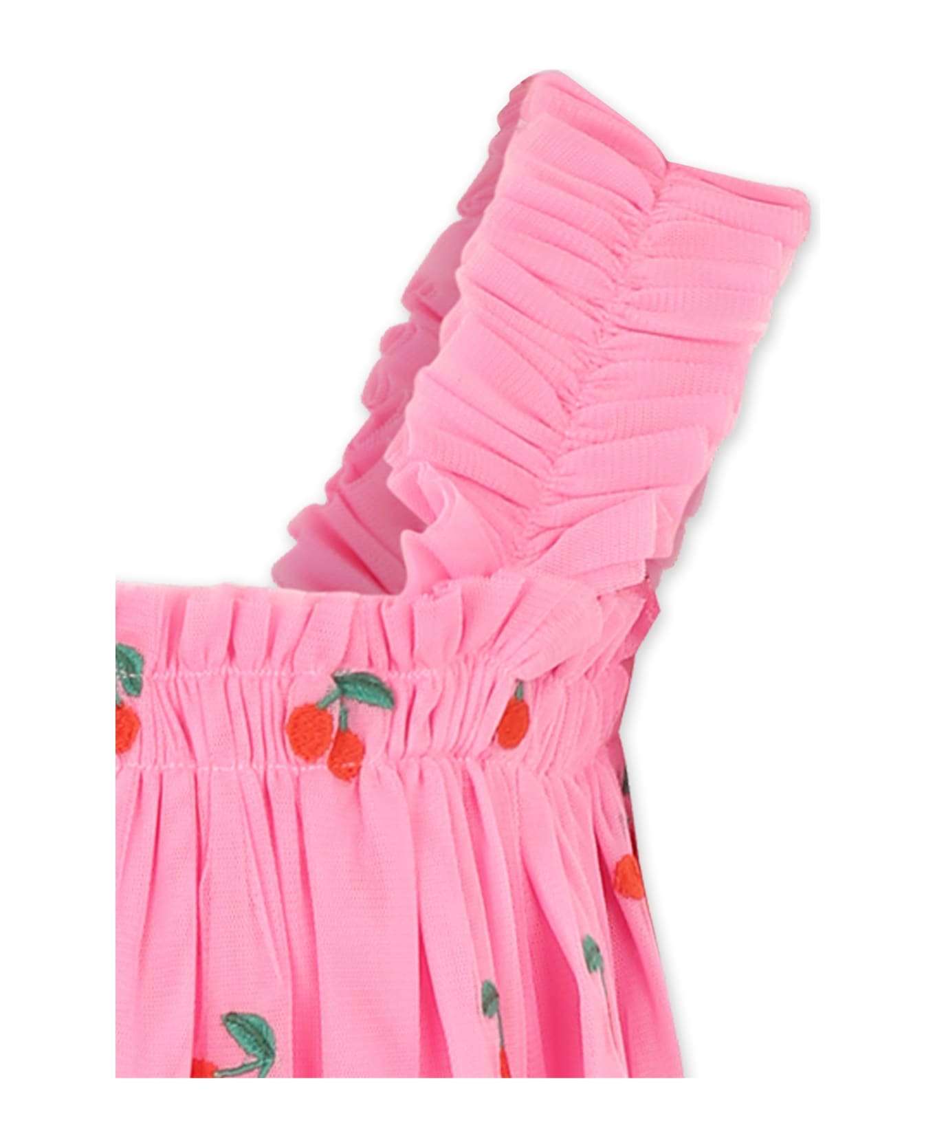Stella McCartney Kids Pink Dress For Girl With Cherries - Pink