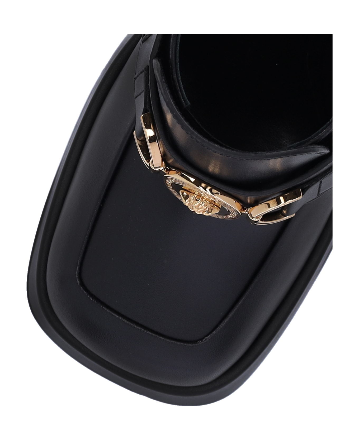 Versace Medusa Platform Loafers - Black   ハイヒール