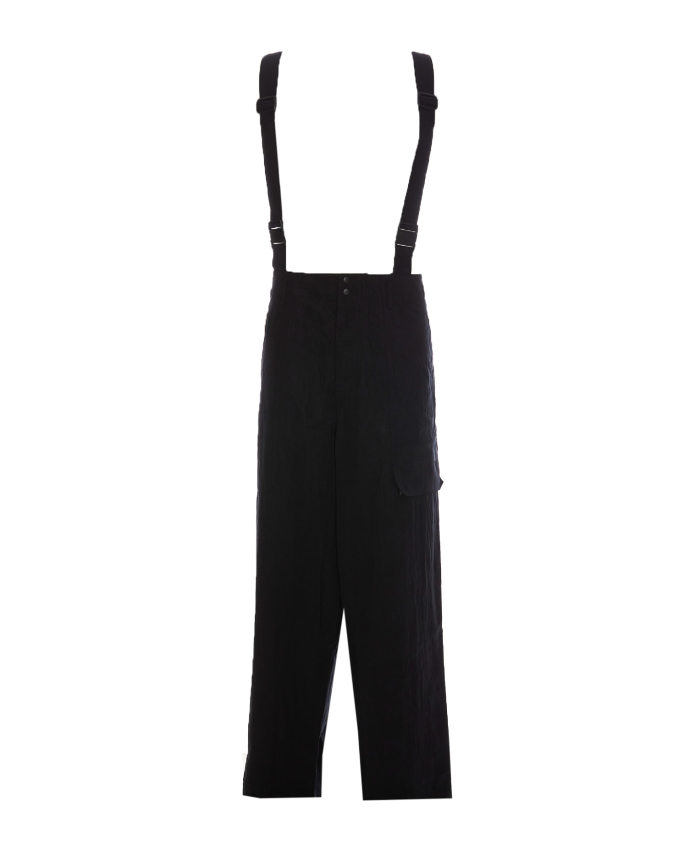 Y-3 Suspender Dungarees Pants - Black