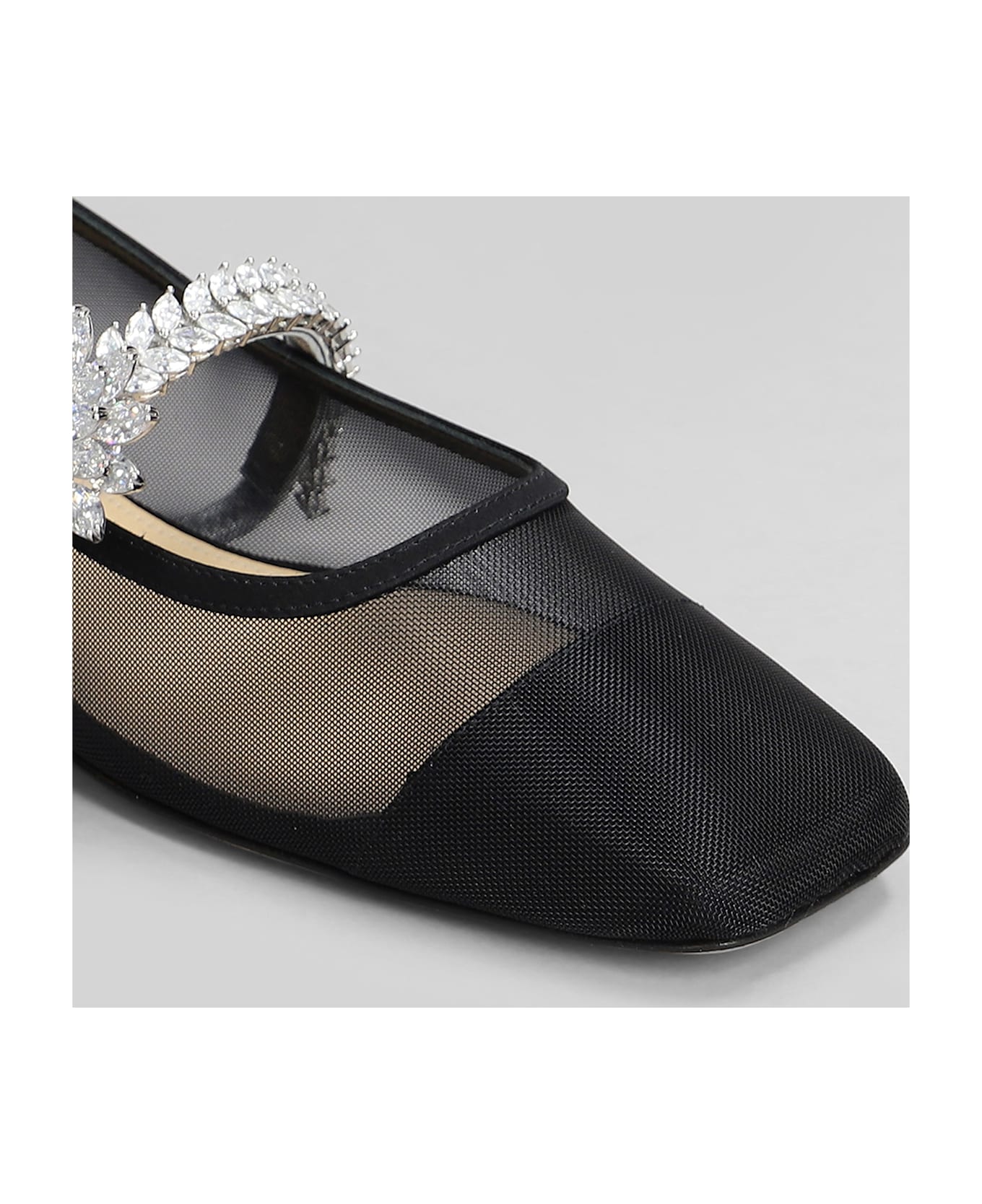 Mach 
Mach Ballet Flats In Black Fabric - black