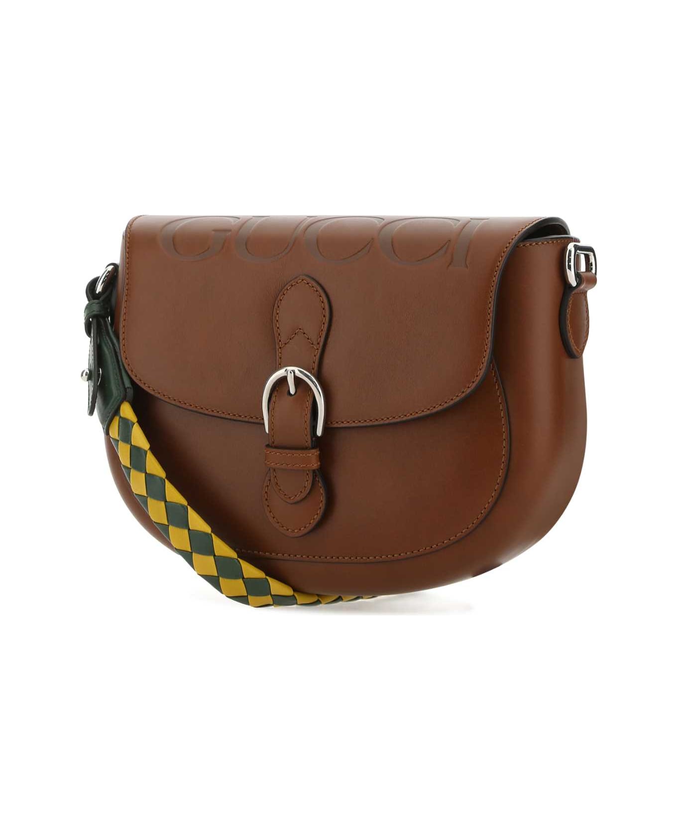 Gucci Brown Leather Shoulder Bag - 2598