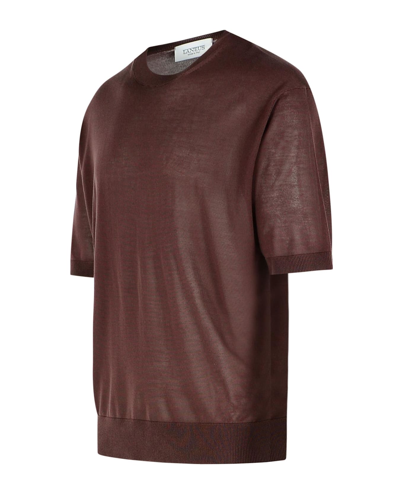 Laneus Brown Lyocell Sweater - Brown