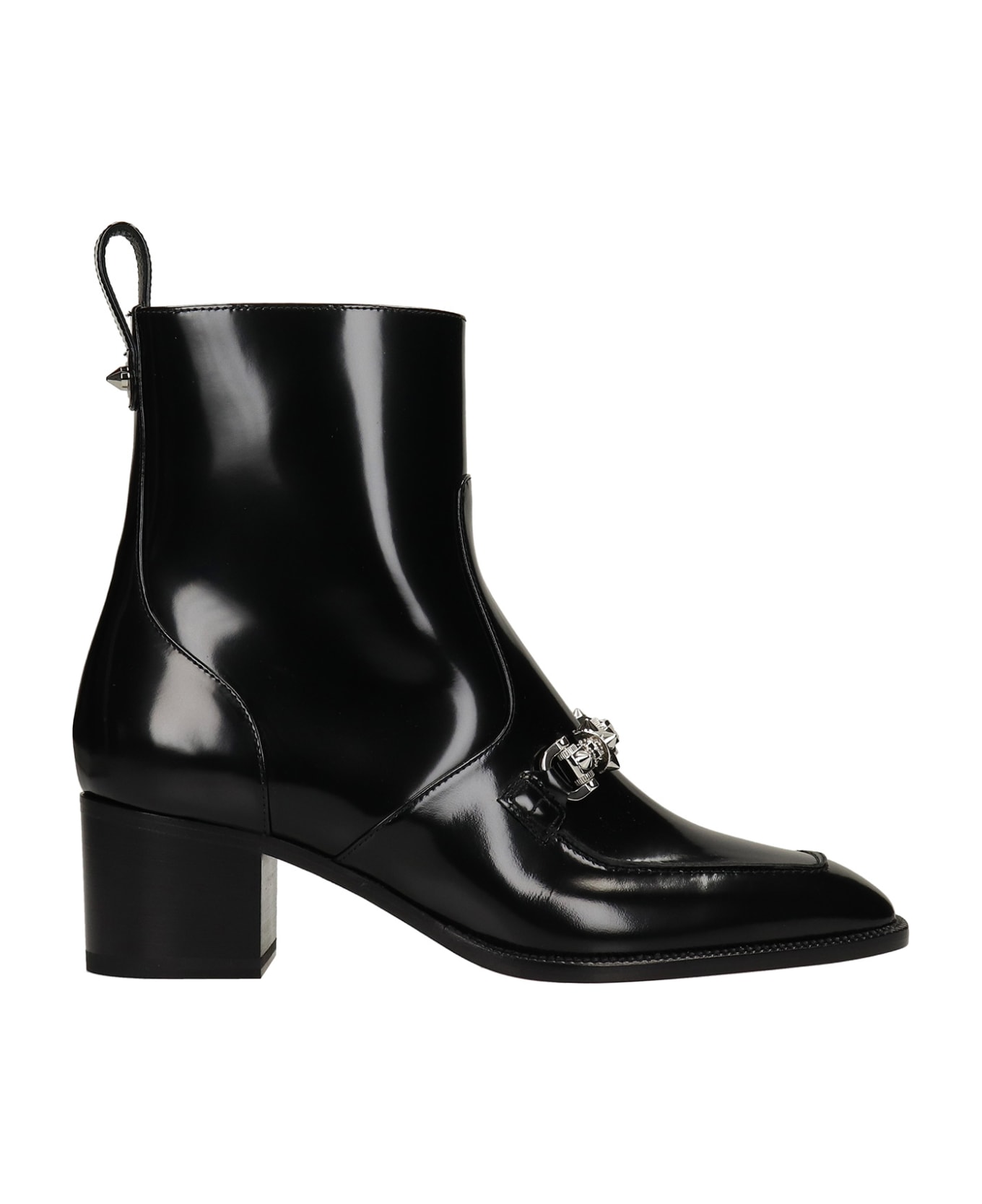 Christian Louboutin Mayerswing High Heels Ankle Boots In Black Leather - black